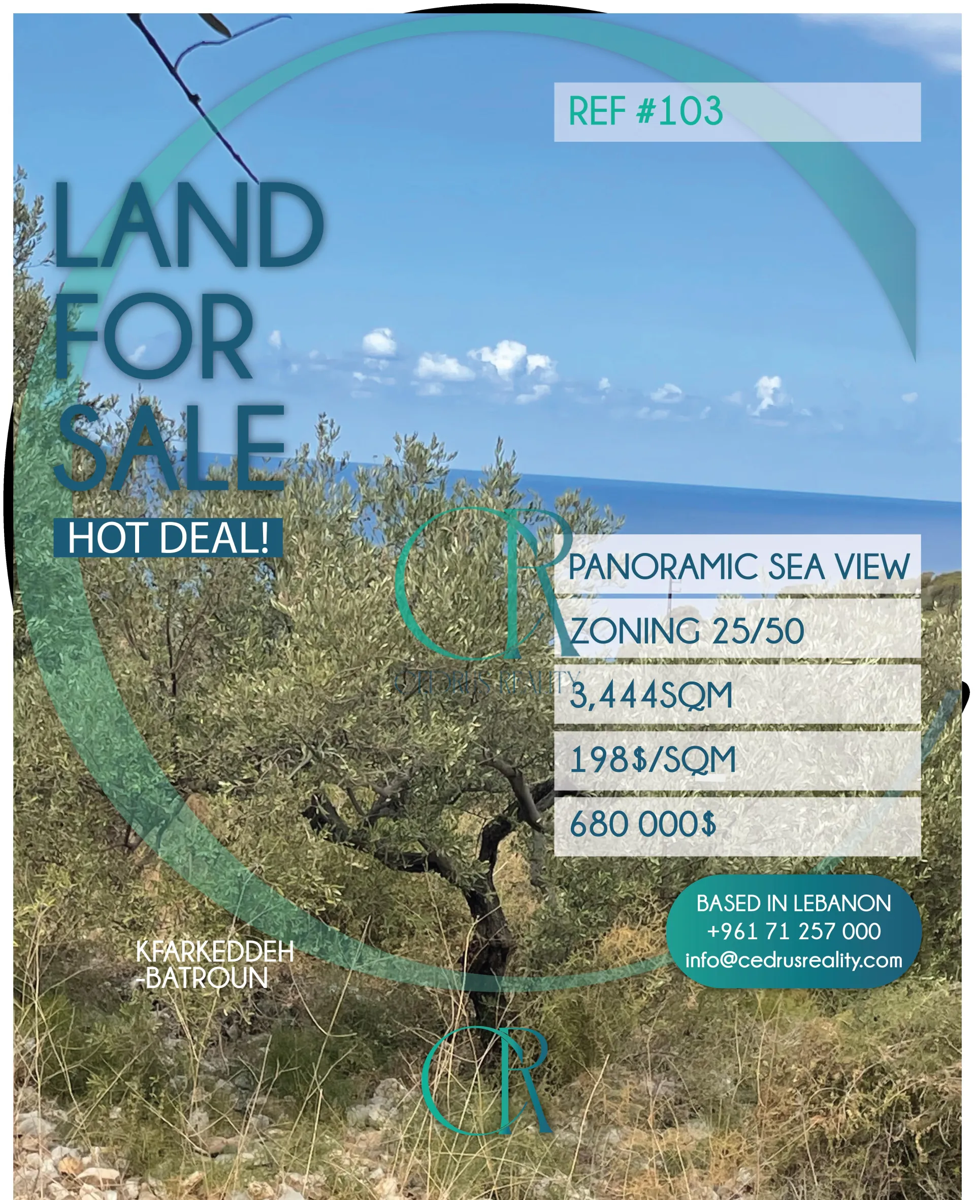 Residential Land for sale in Kfar Kedah, Lebanon