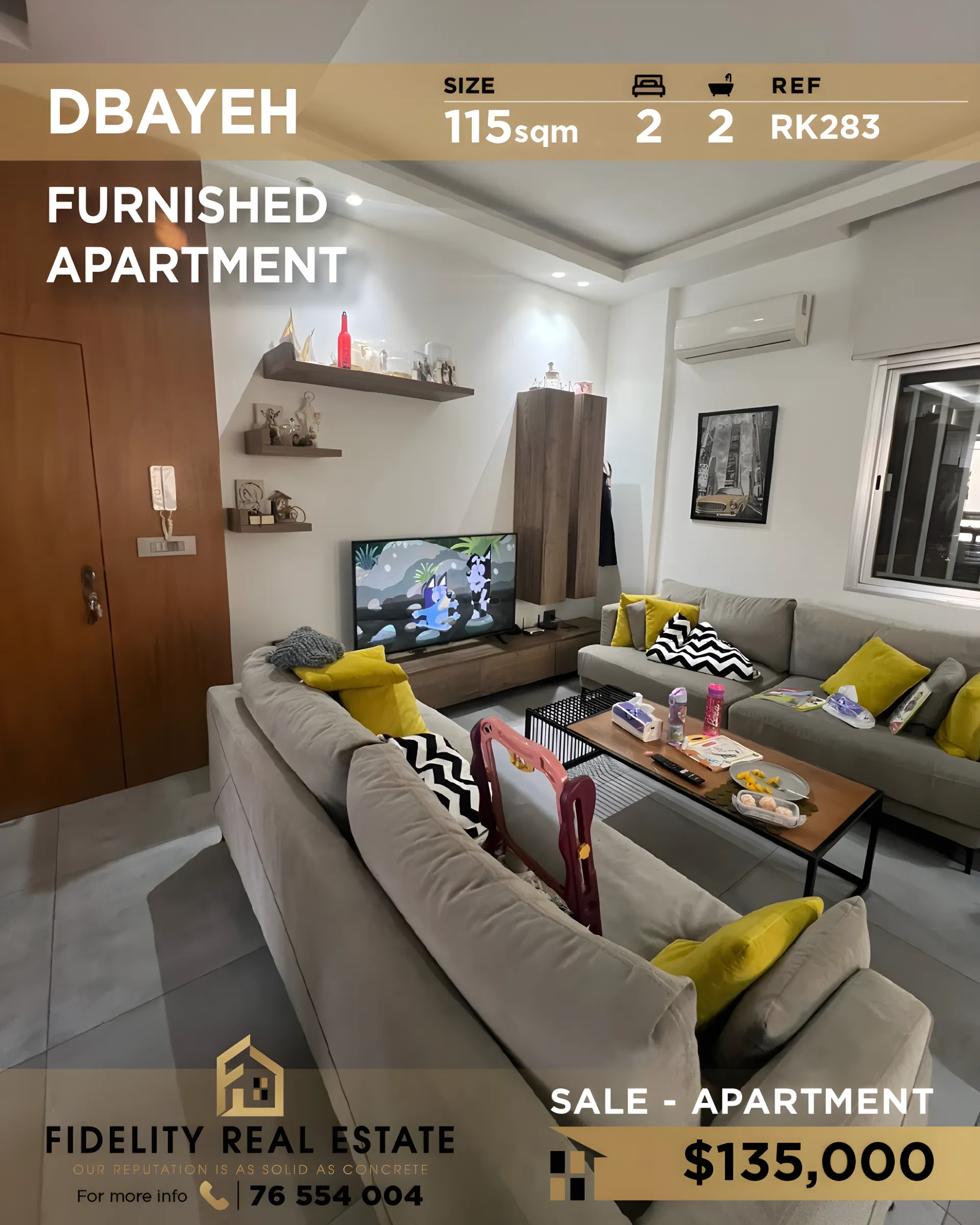 Apartment for sale in Dbayeh, Lebanon - 2 bed, 2 bath