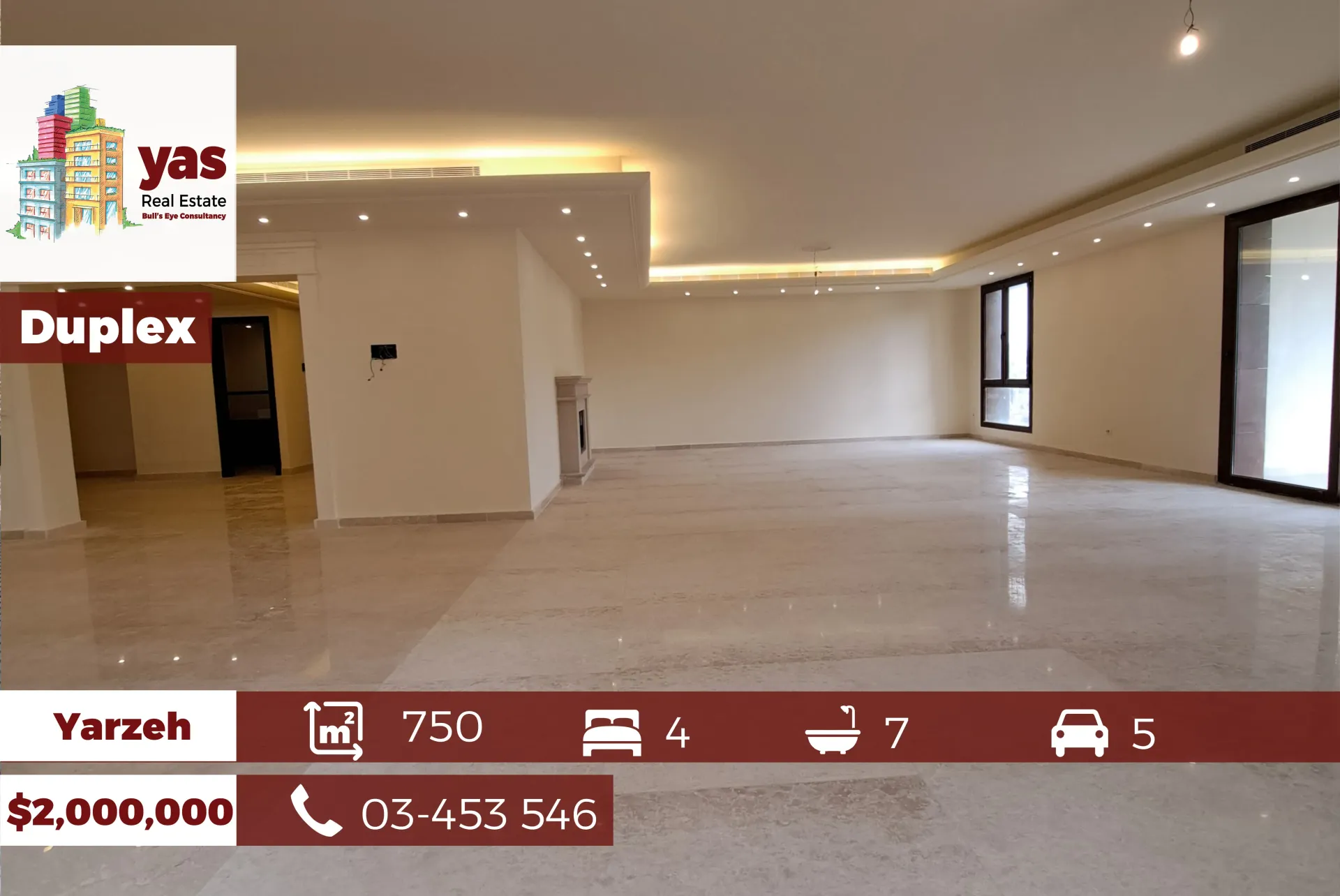 Apartment for Sale in Yarzeh - 4 bed, 7 bath