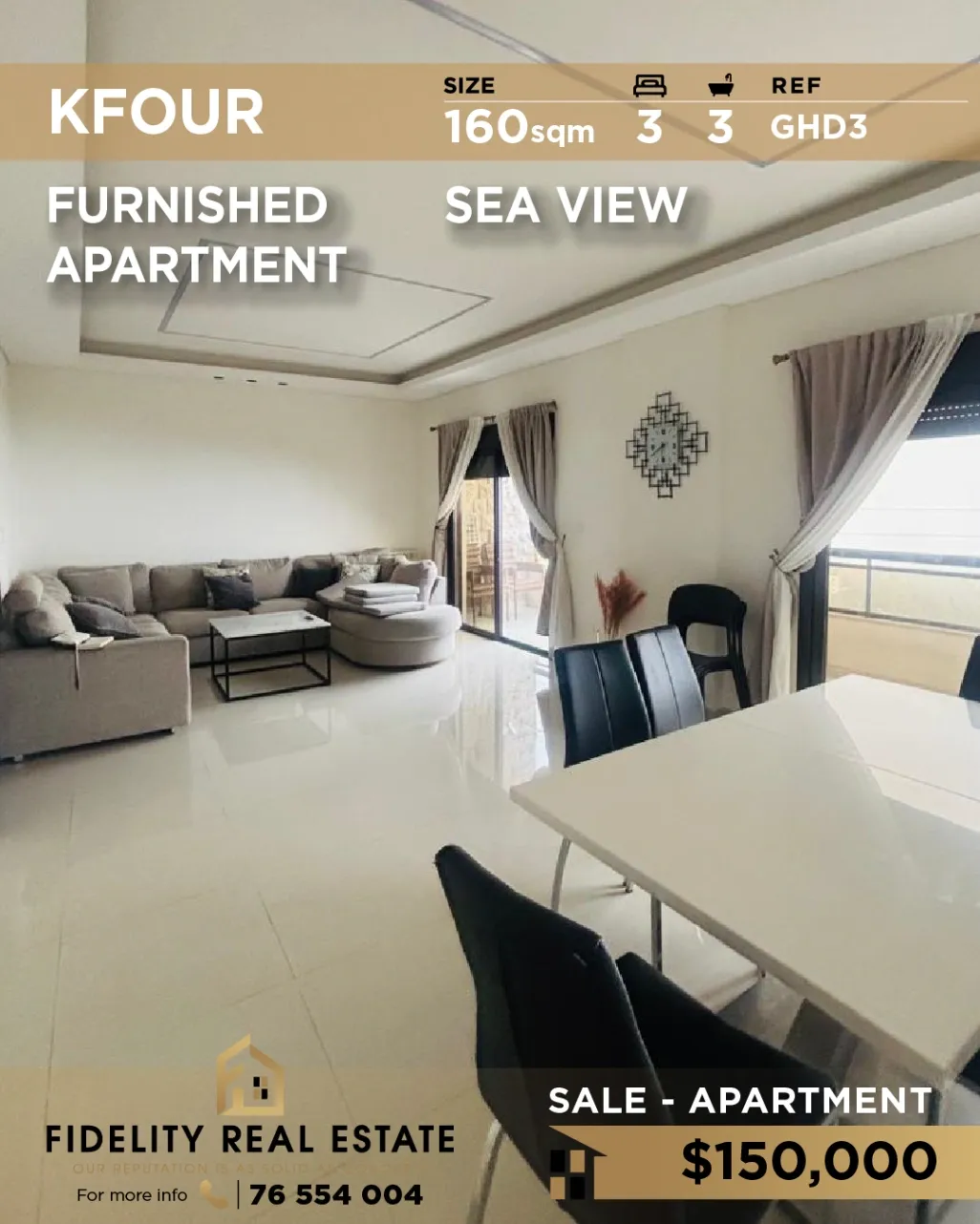 Apartment for sale in Kfour, Lebanon