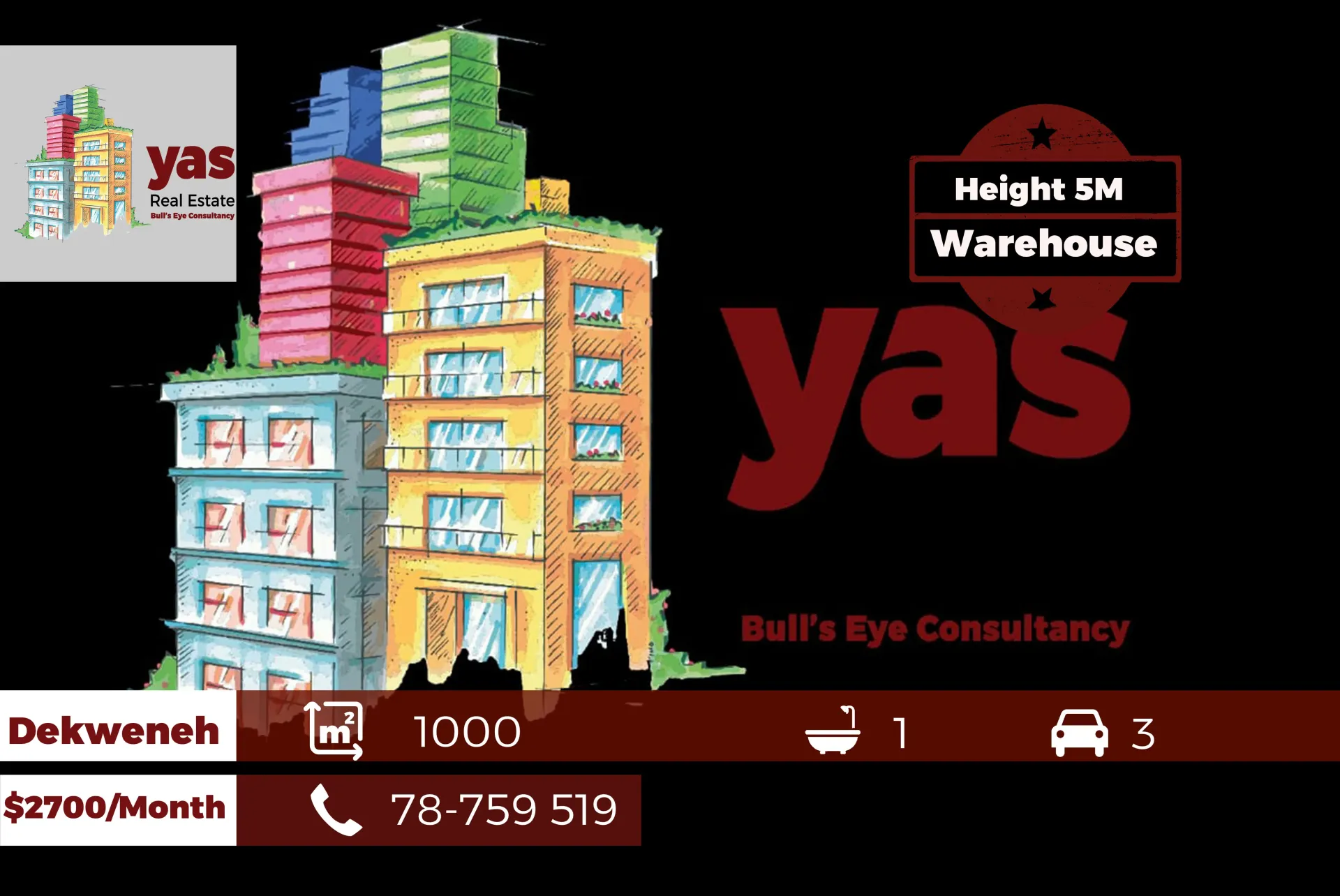 Warehouse for rent in Dekwaneh