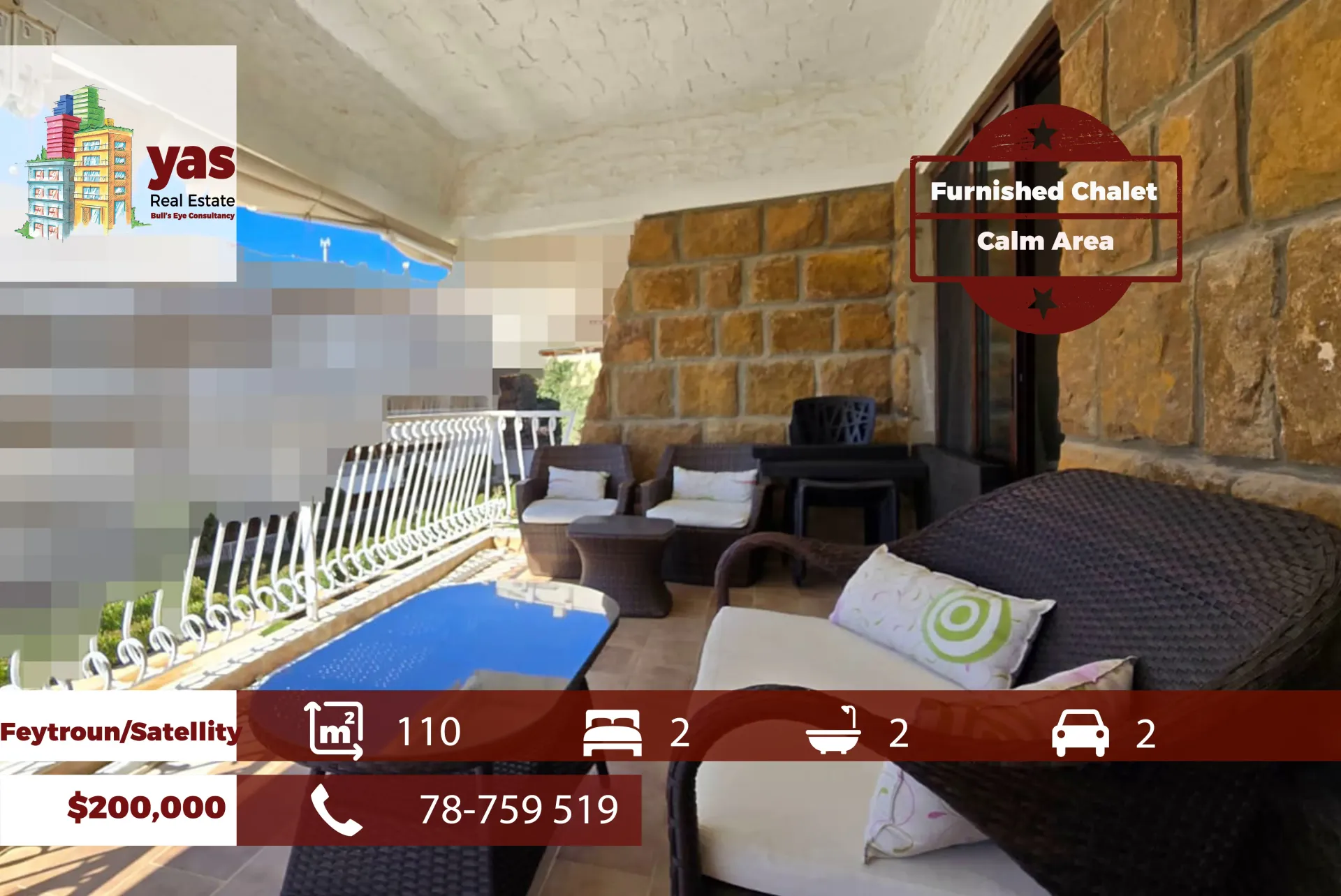 Chalet for Sale in Faytroun - 2 bed, 2 bath