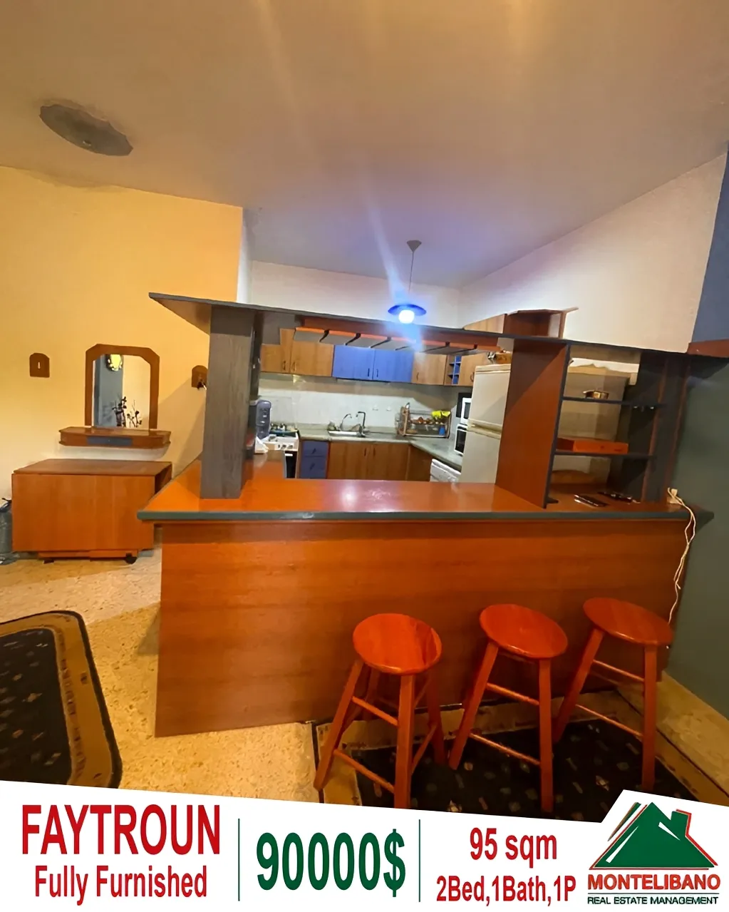 Apartment for Sale in Faitroun, Lebanon - 2 bed, 1 bath