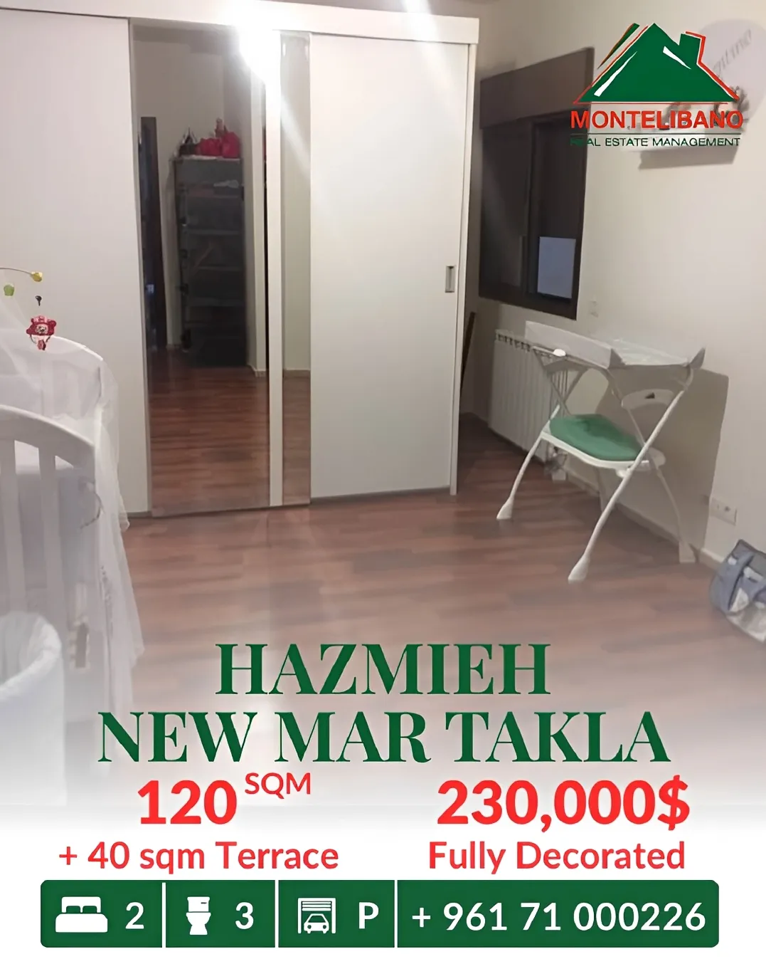 Apartment for sale in Hazmieh, Lebanon