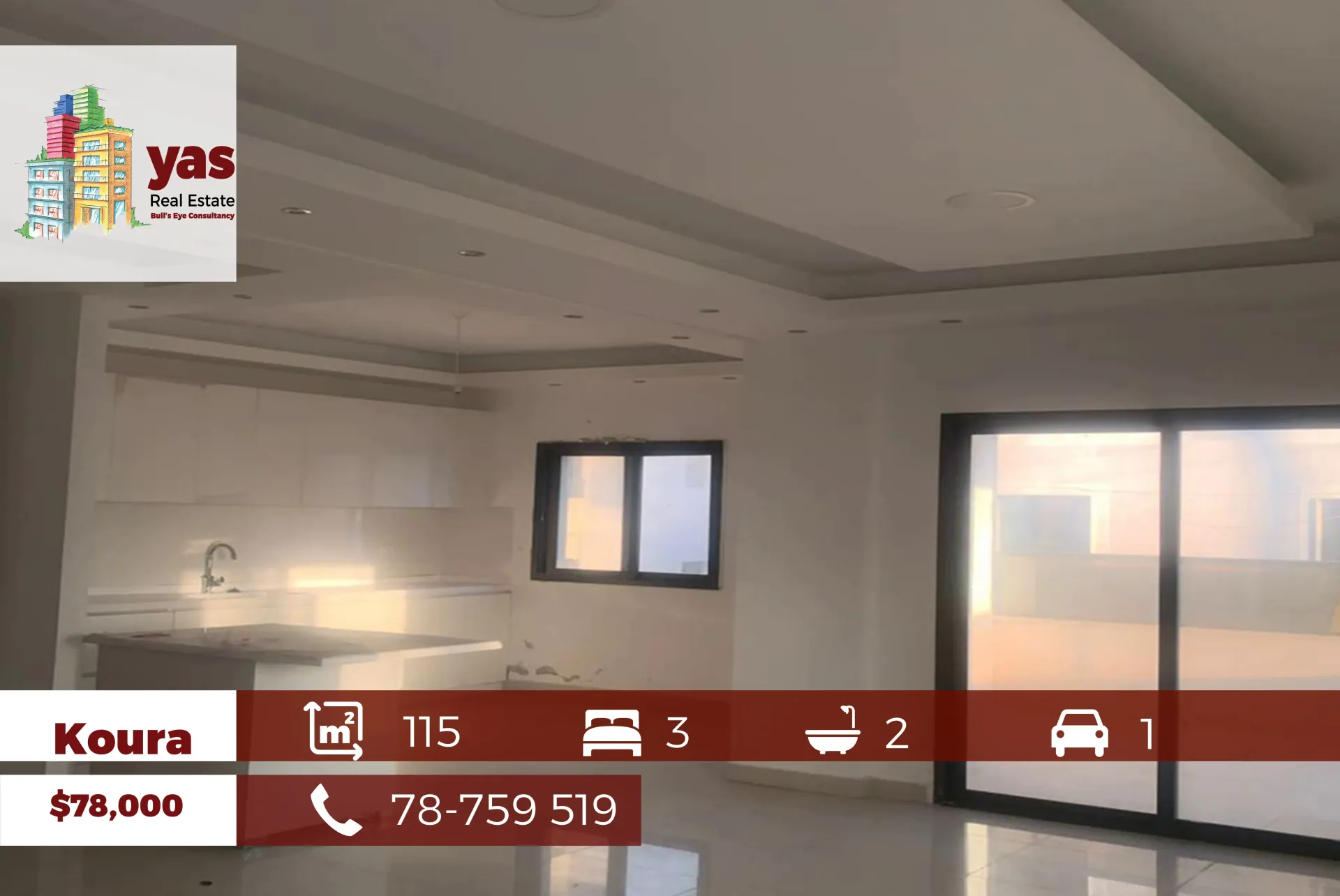 Apartment for Sale in Koura - 3 bed, 2 bath