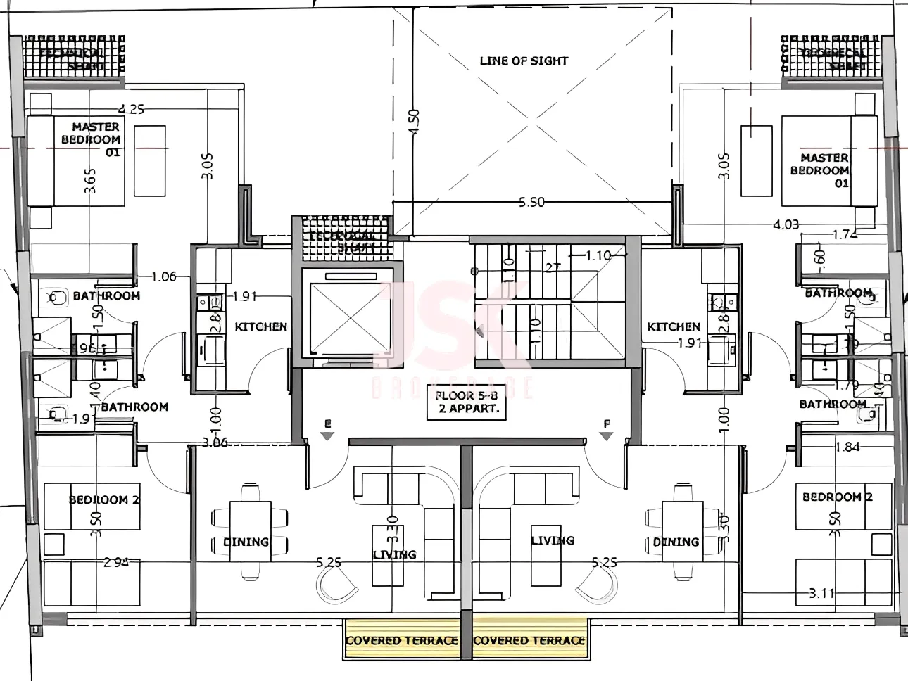 Apartment for sale in Achrafieh, Beirut, Lebanon - 2 bed, 2 bath