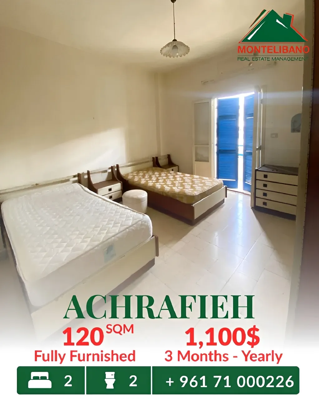 Apartment for rent in Achrafieh