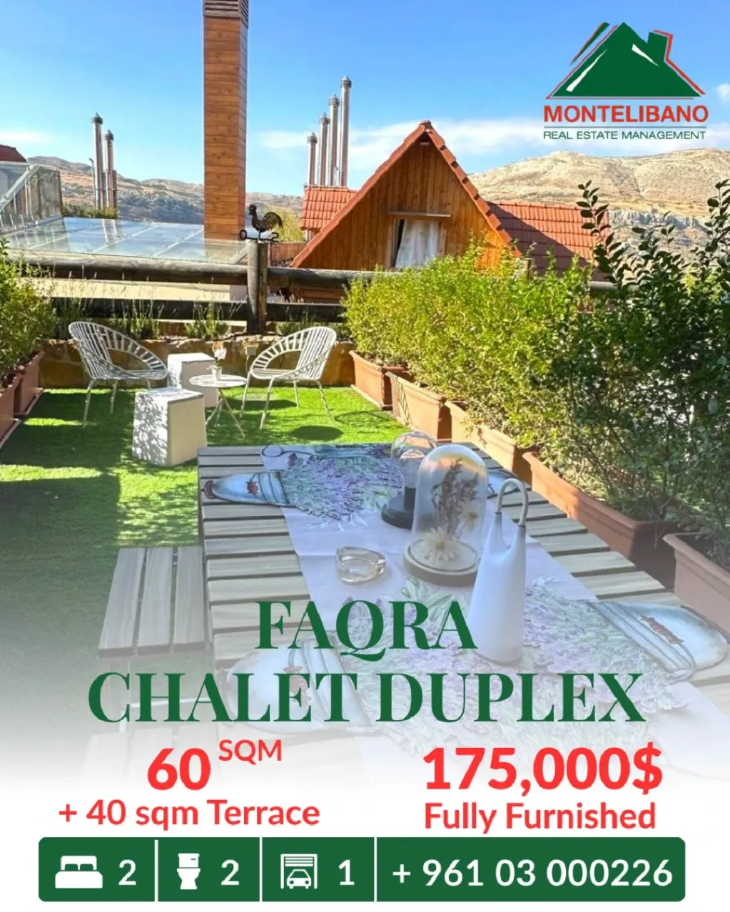 Chalet for sale in Faqra, Lebanon