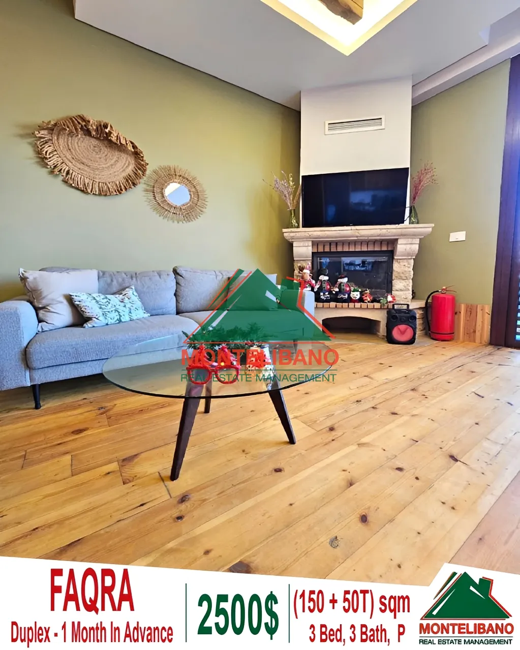Duplex for rent in Faqra, Lebanon