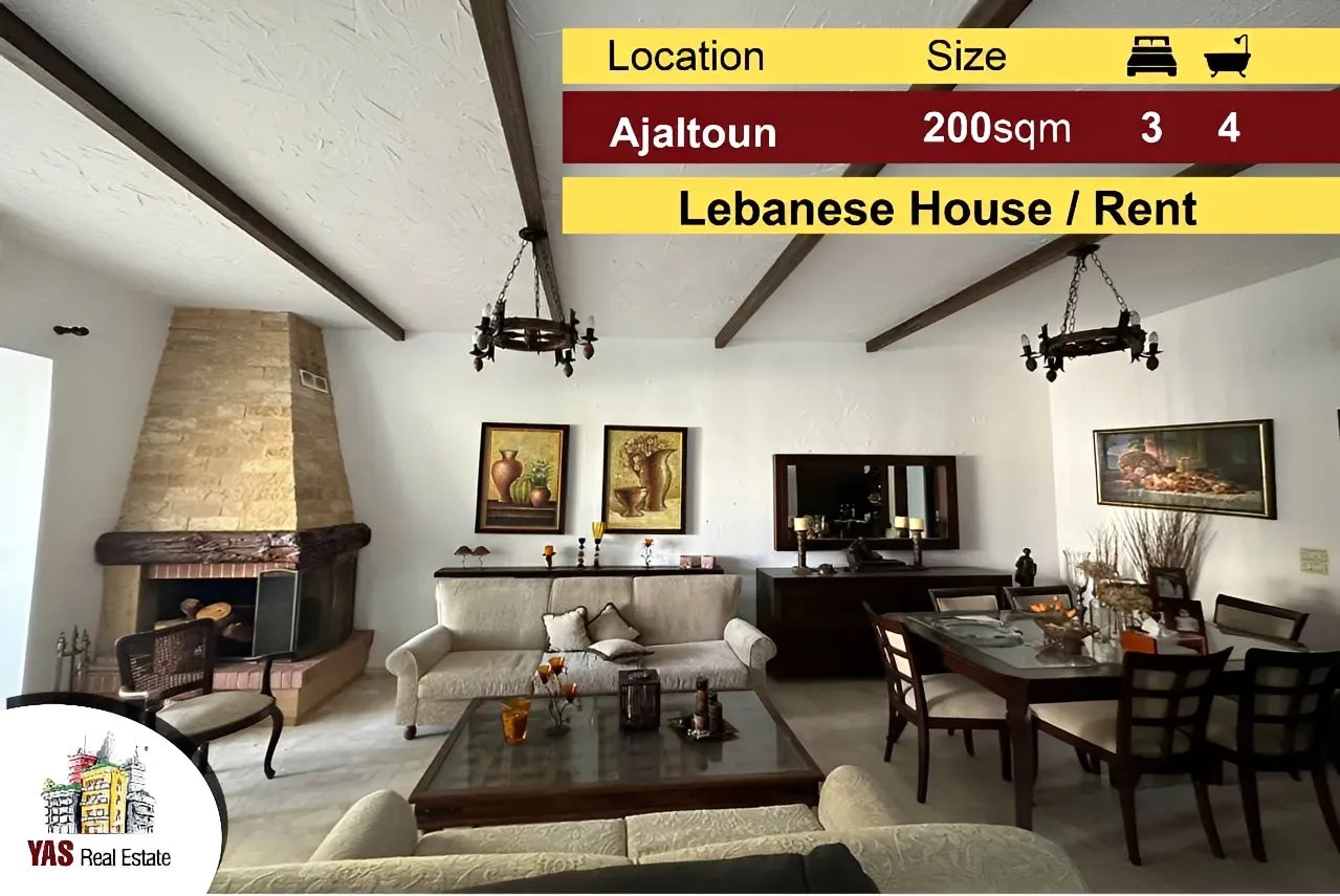 Villa for Rent in Ajaltoun - 3 bed, 4 bath