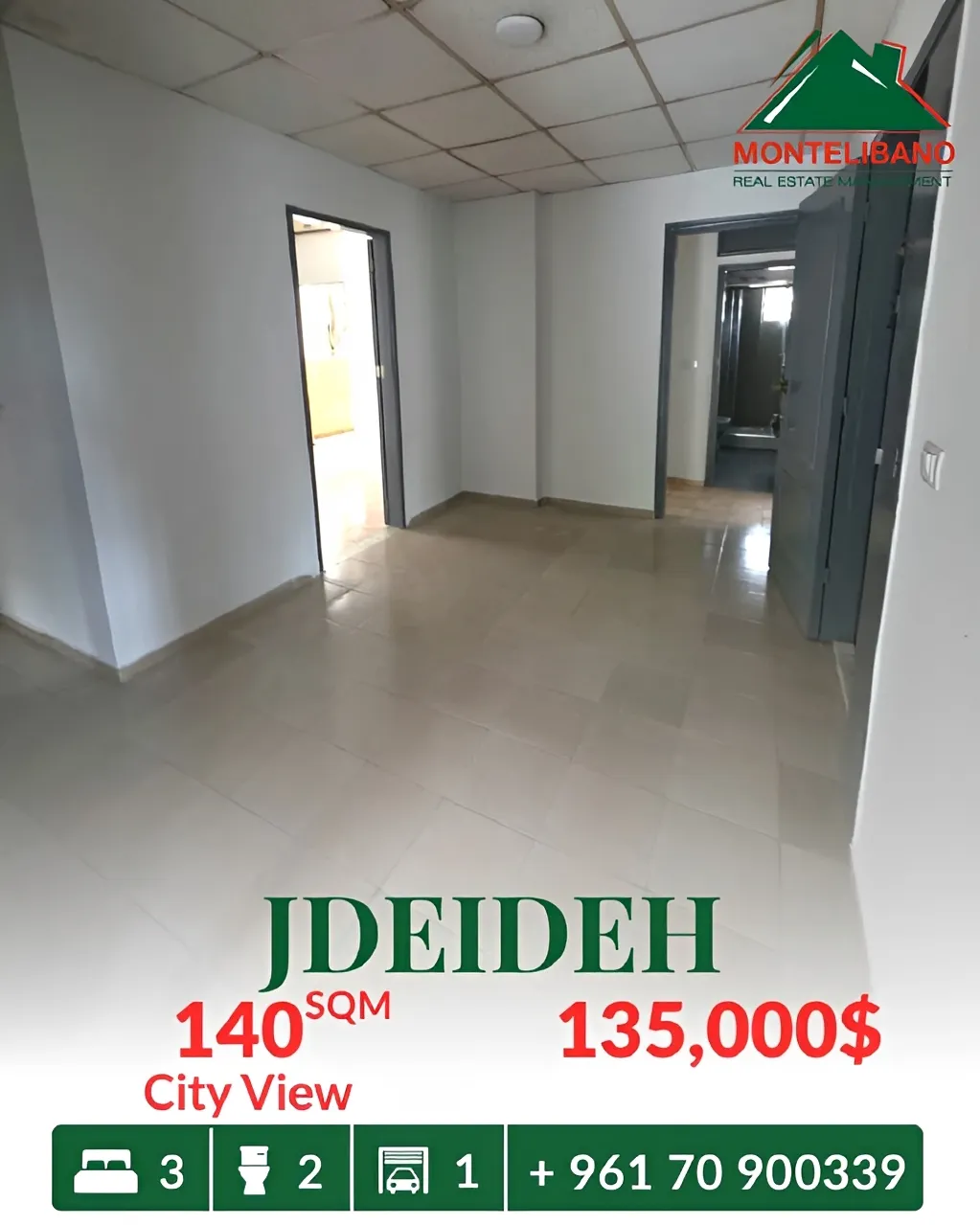 Apartment for sale in Jdeideh