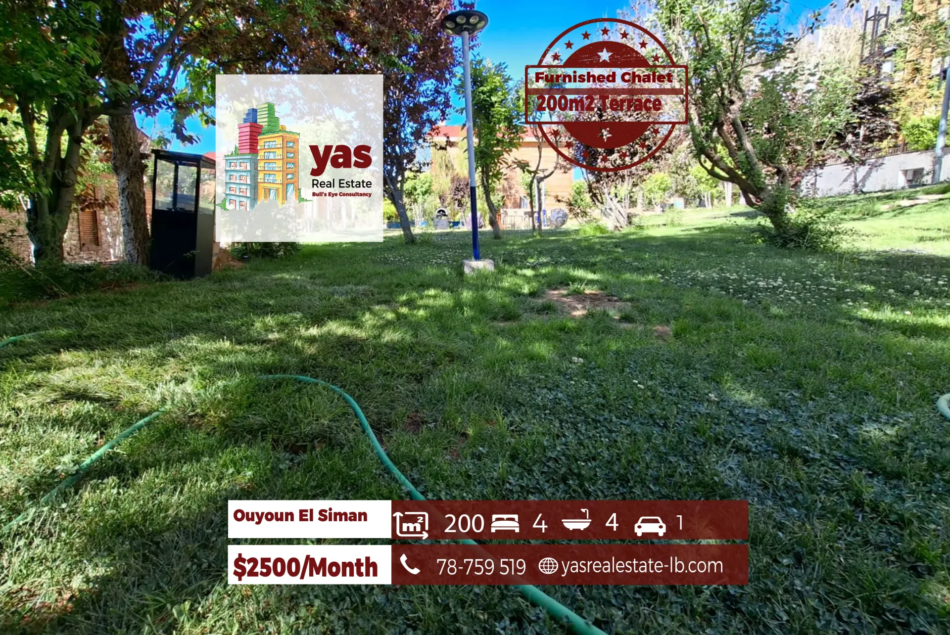Chalet for Rent in Faraya - 4 bed, 4 bath