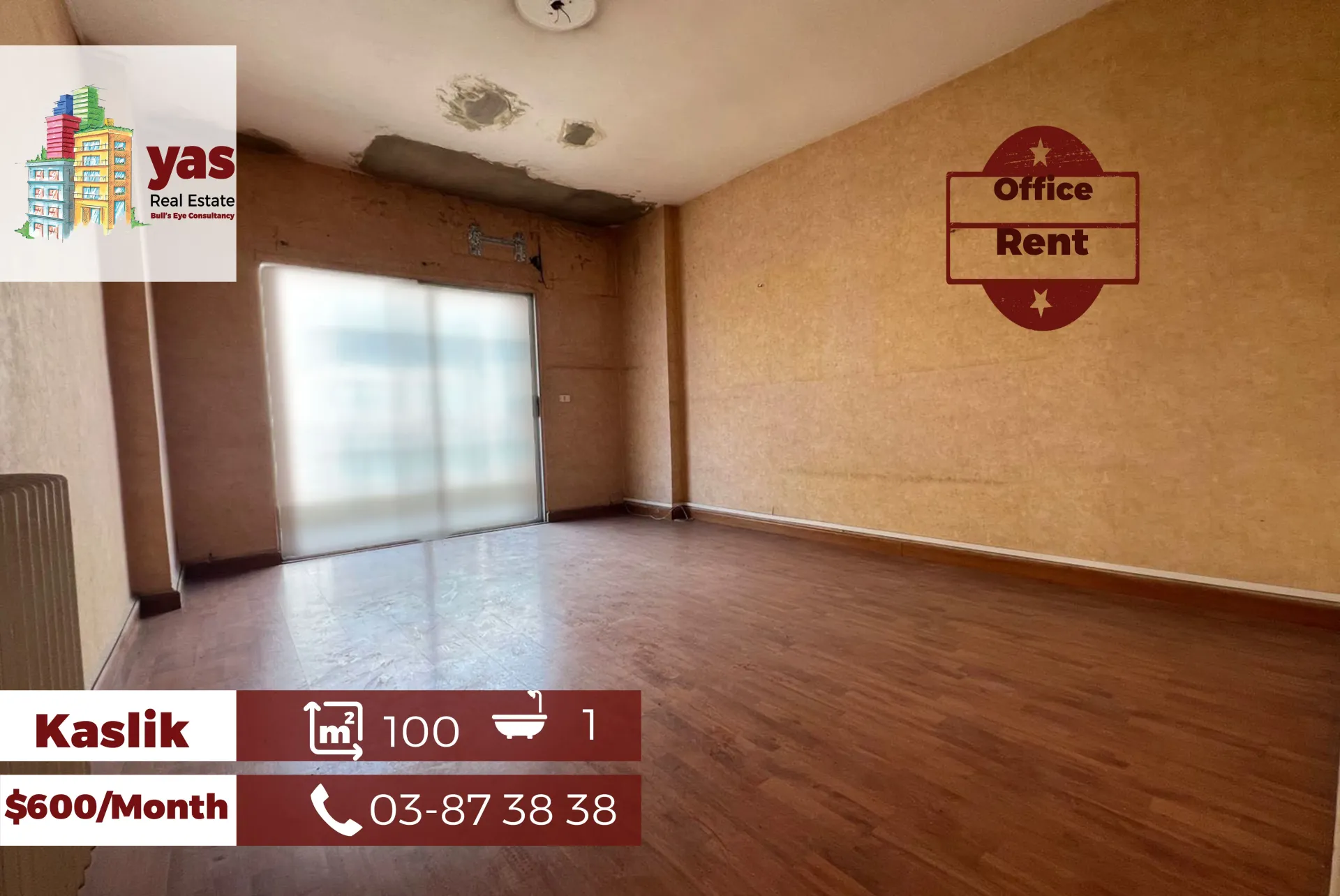 Office for rent in Kaslik
