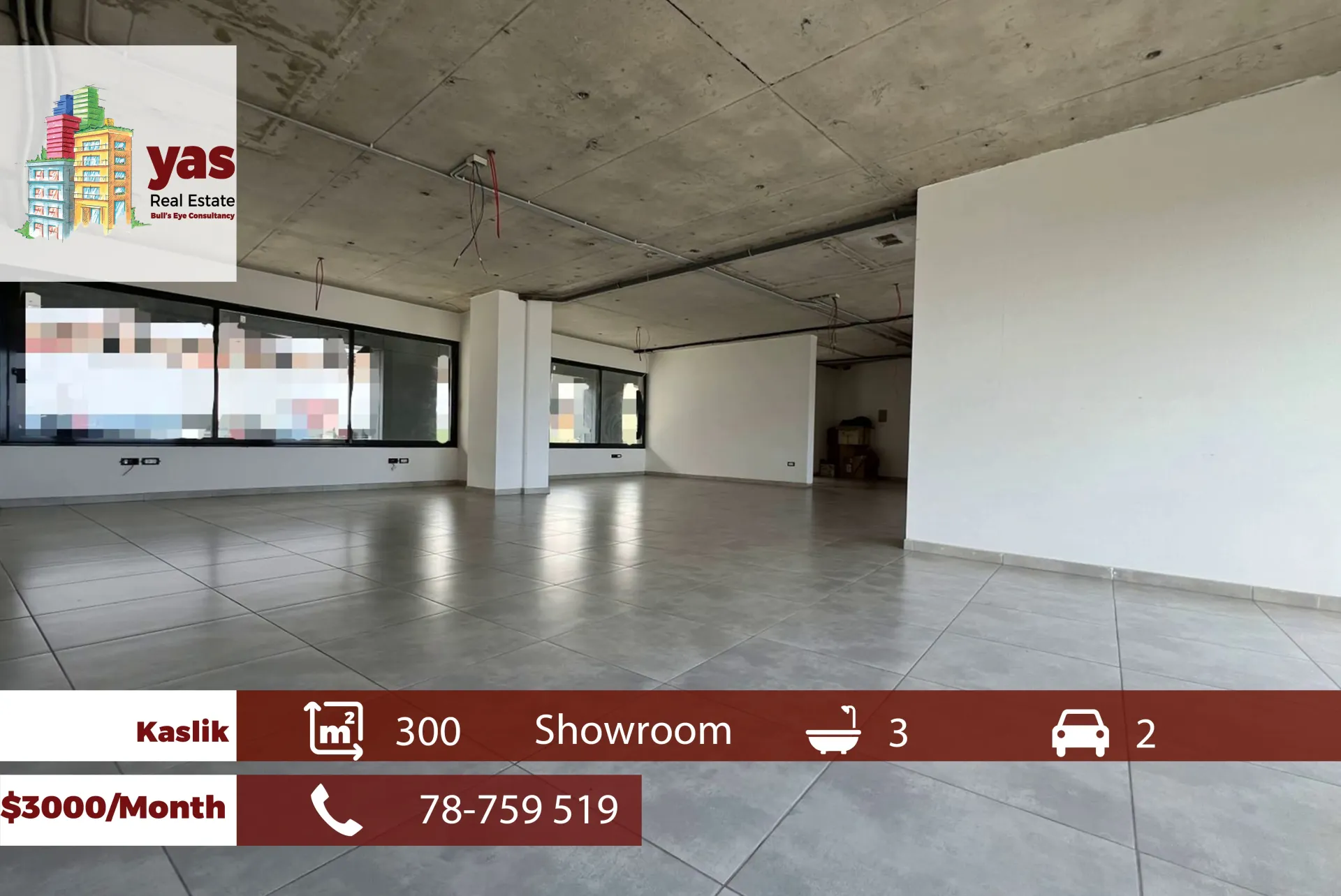 Showroom for Rent in Kaslik