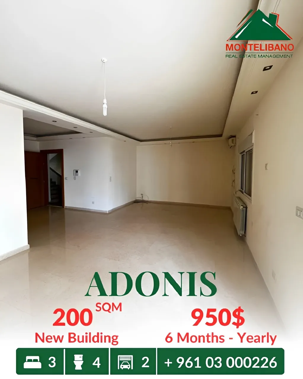 Apartment for rent in Adonis, Lebanon