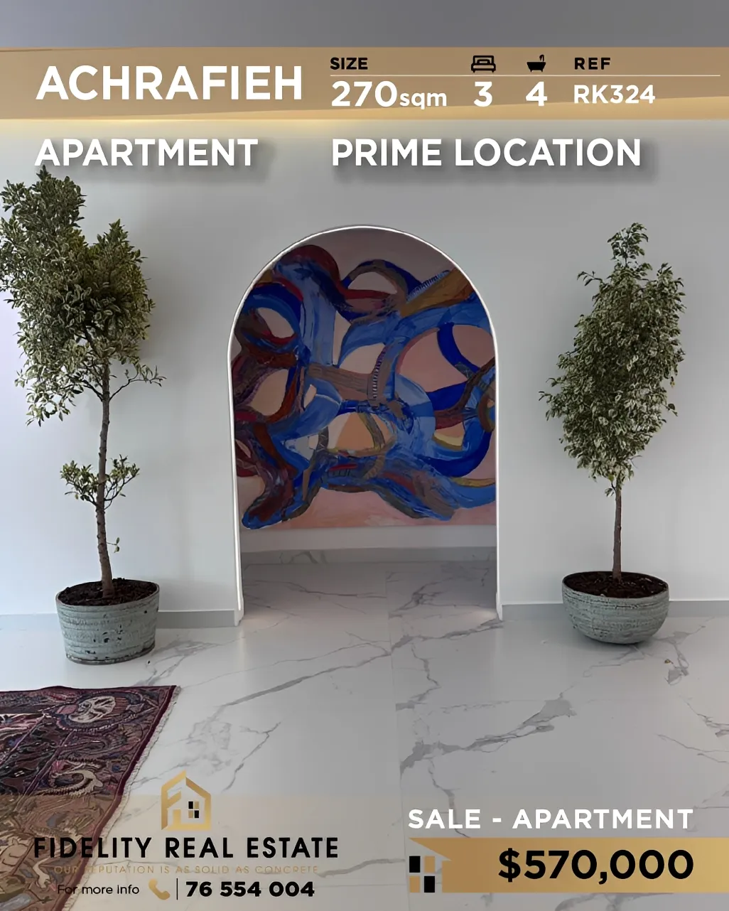 Apartment for sale in Achrafieh, Beirut, Lebanon