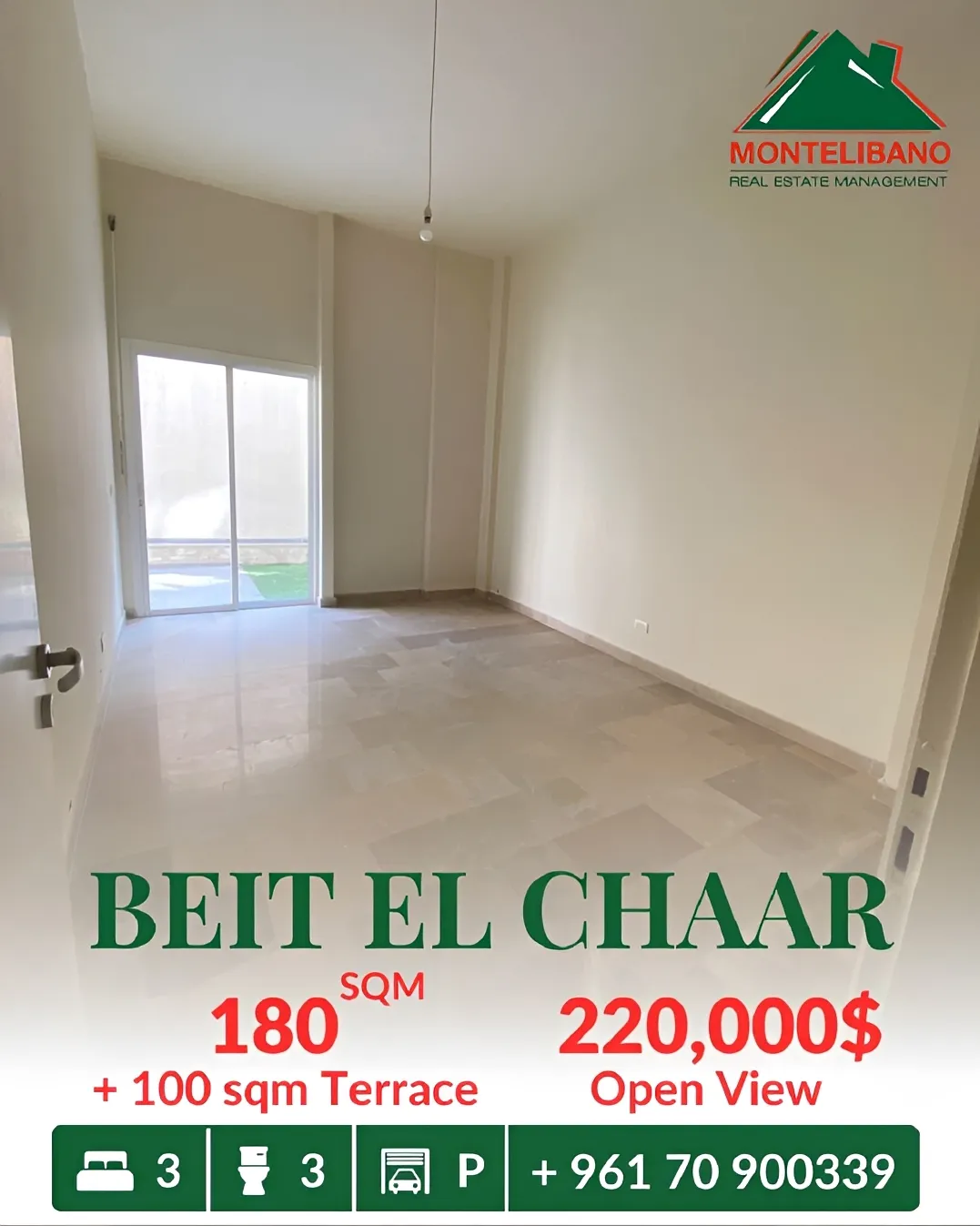 Apartment for sale in Beit El Chaar, Lebanon
