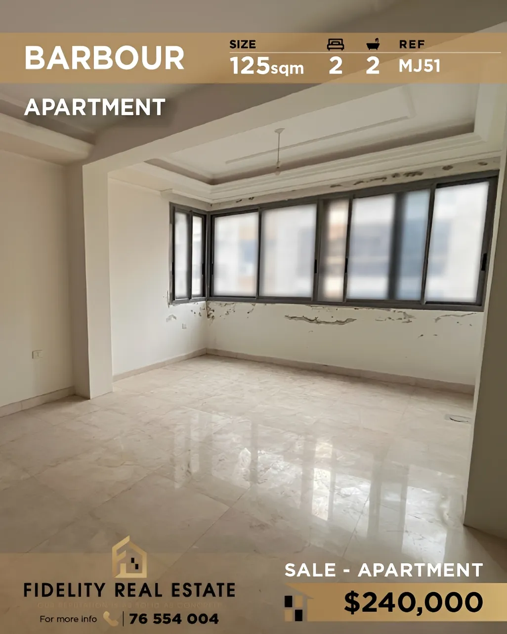 Apartment for sale in Barbour, Beirut - 2 bed, 2 bath