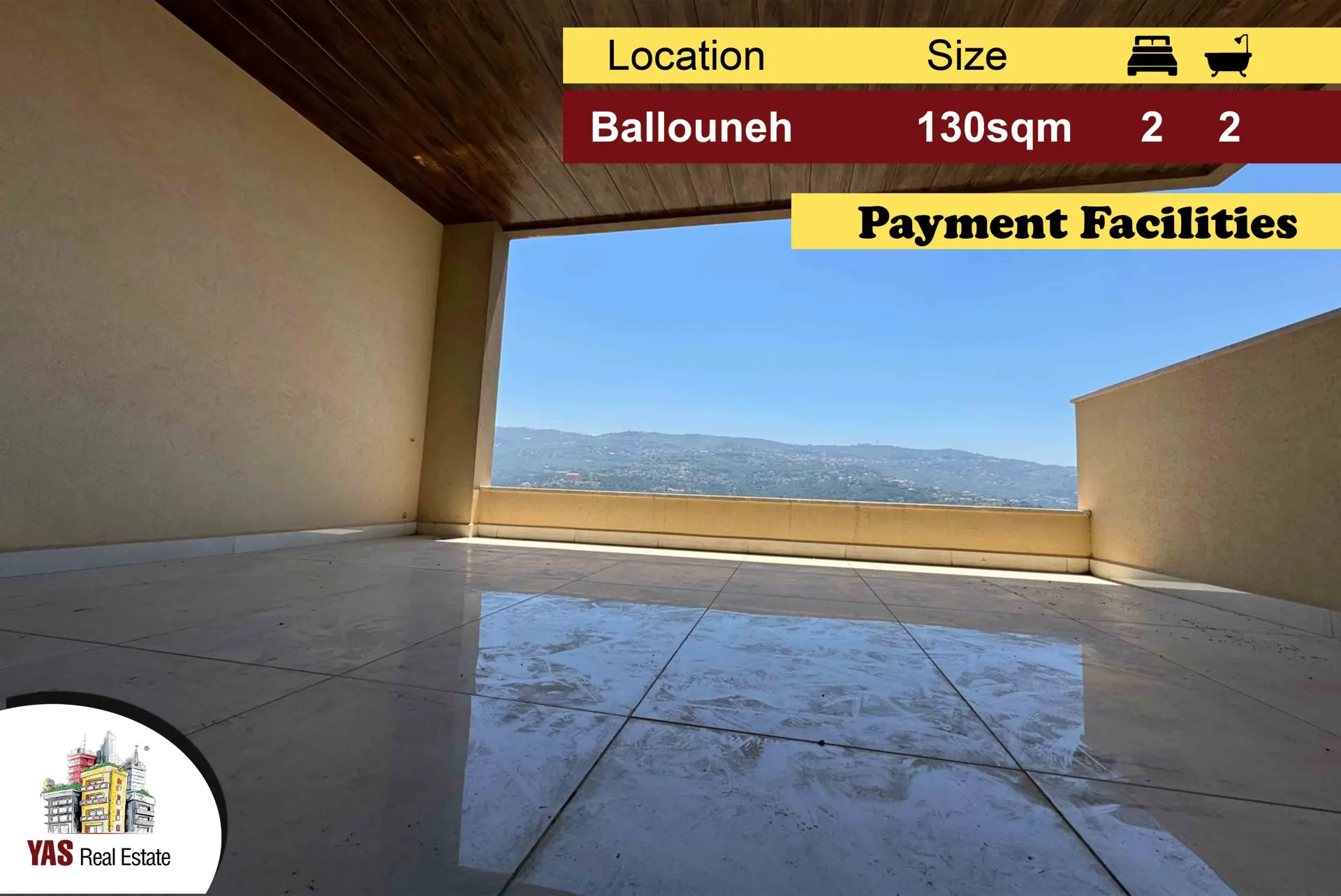 Apartment for Sale in Ballouneh - 2 bed, 2 bath