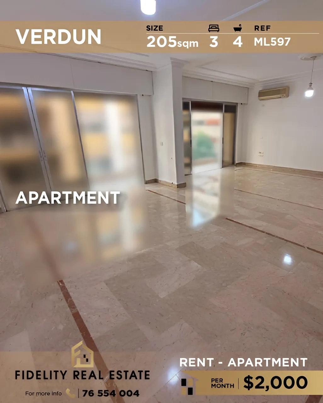 Apartment for rent in Verdun, Bayrut, Lebanon - 3 bed, 4 bath