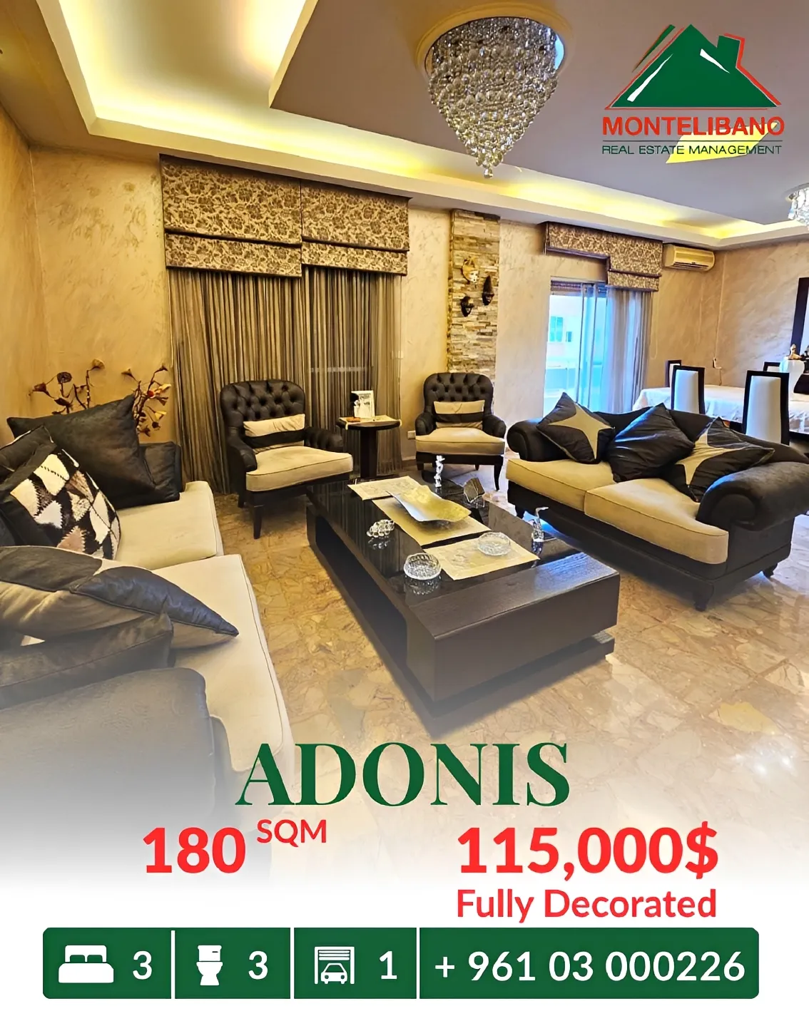 Apartment for sale in Adonis, Lebanon