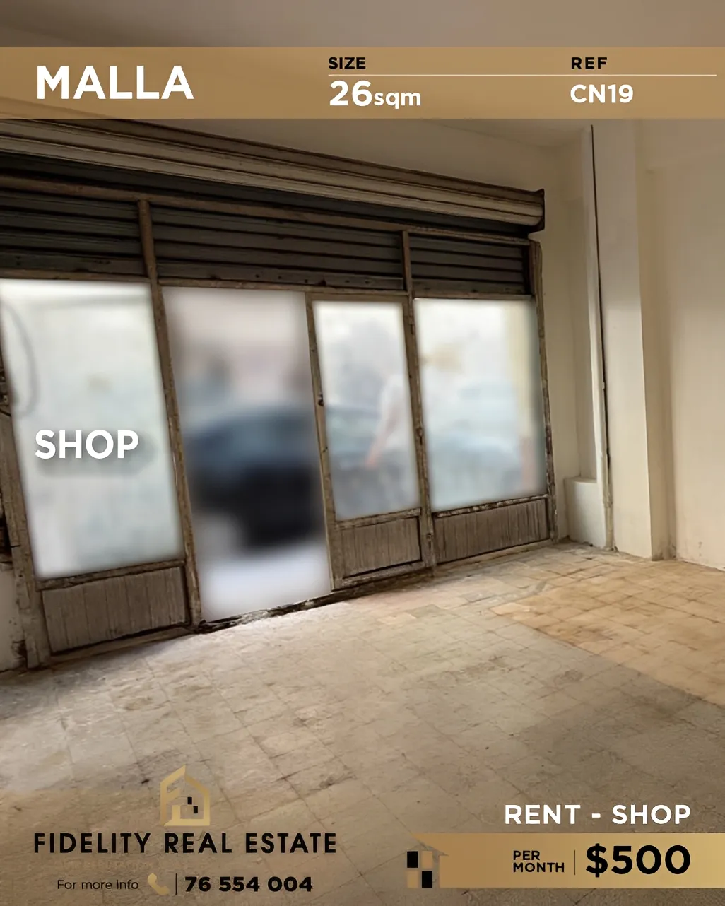 Shop for rent in El Malla, Beirut, Lebanon