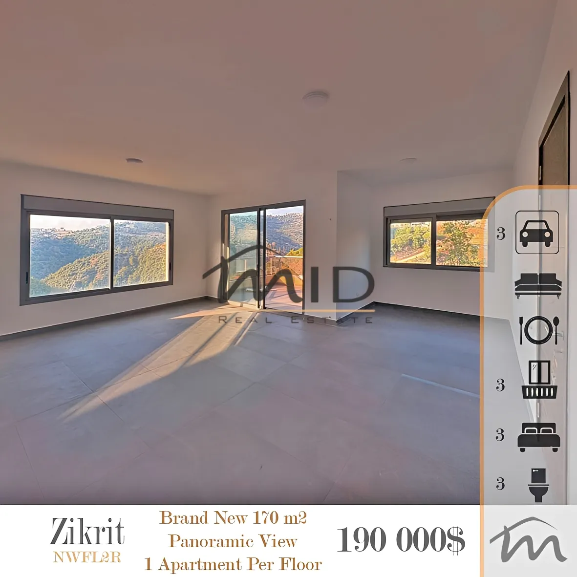 Apartment for sale in Zikrit