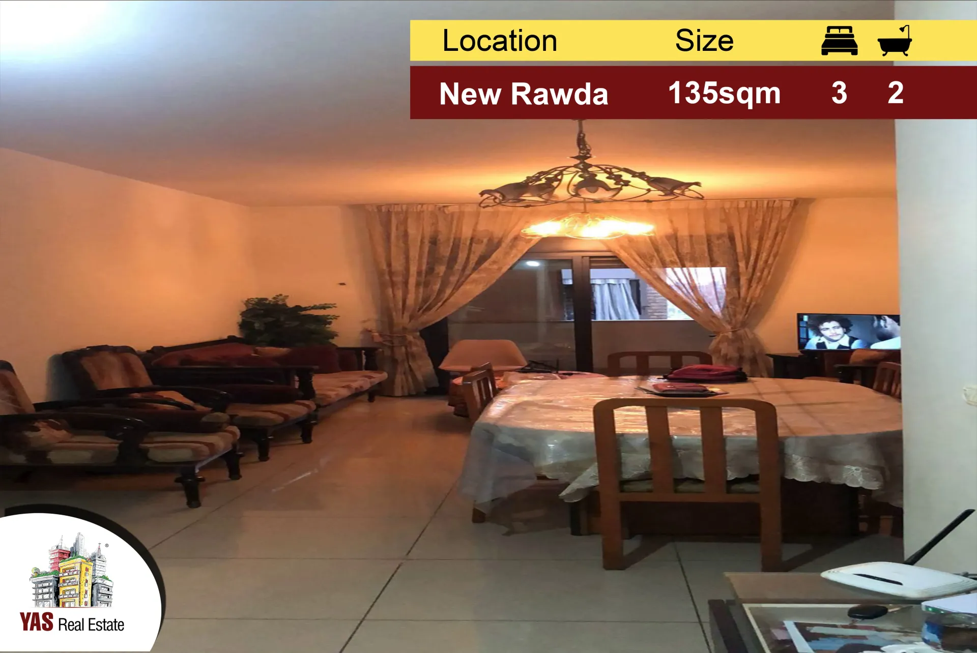 Apartment for Sale in New Rawda - 3 bed, 2 bath