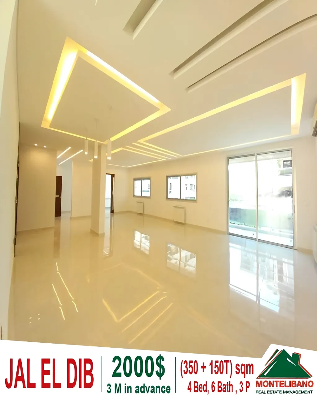 Apartment for rent in Jal El Dib, Lebanon - 4 bed, 6 bath