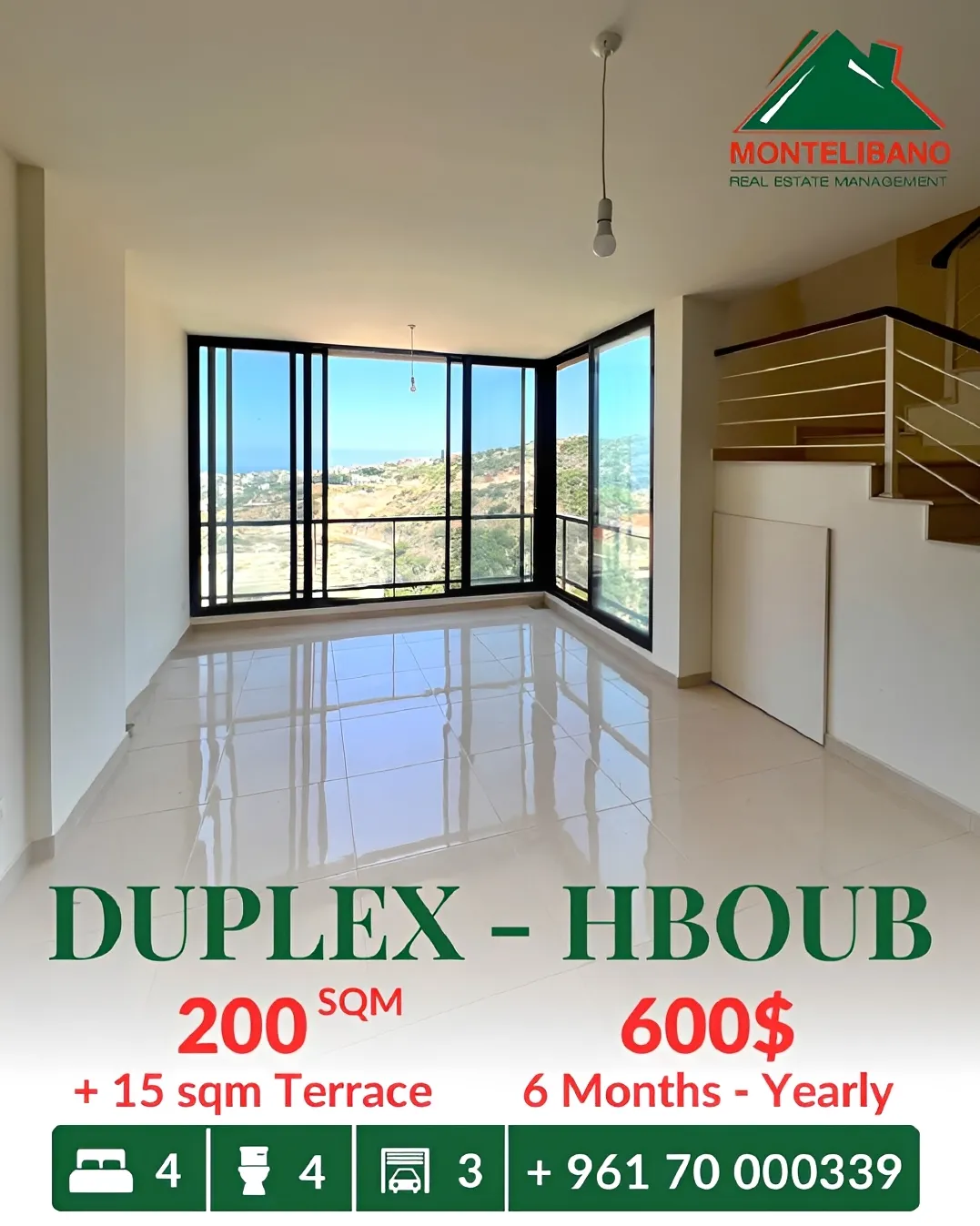 Apartment for rent in Habboub, Lebanon