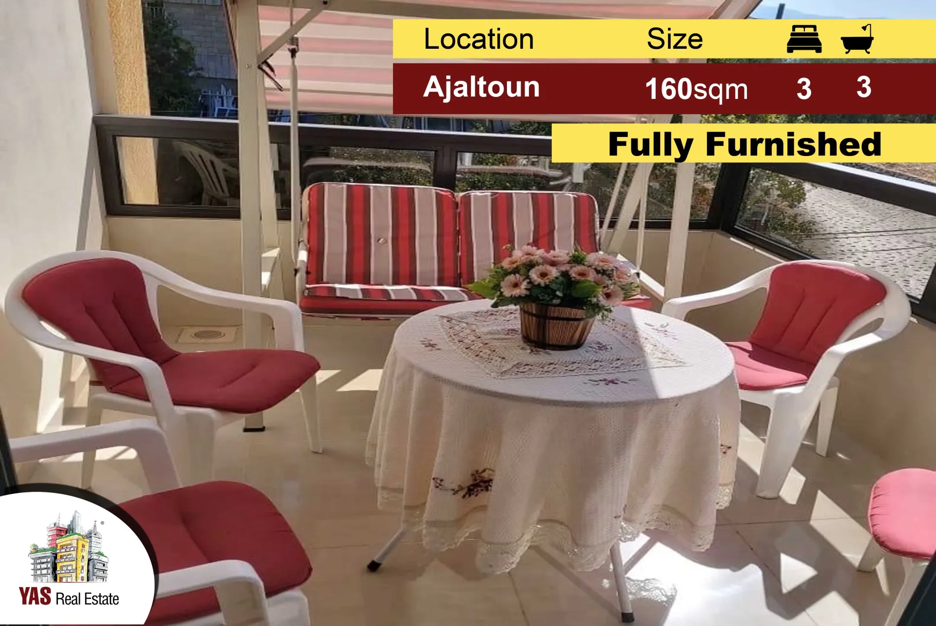 Apartment for Sale in Ajaltoun - 3 bed, 3 bath