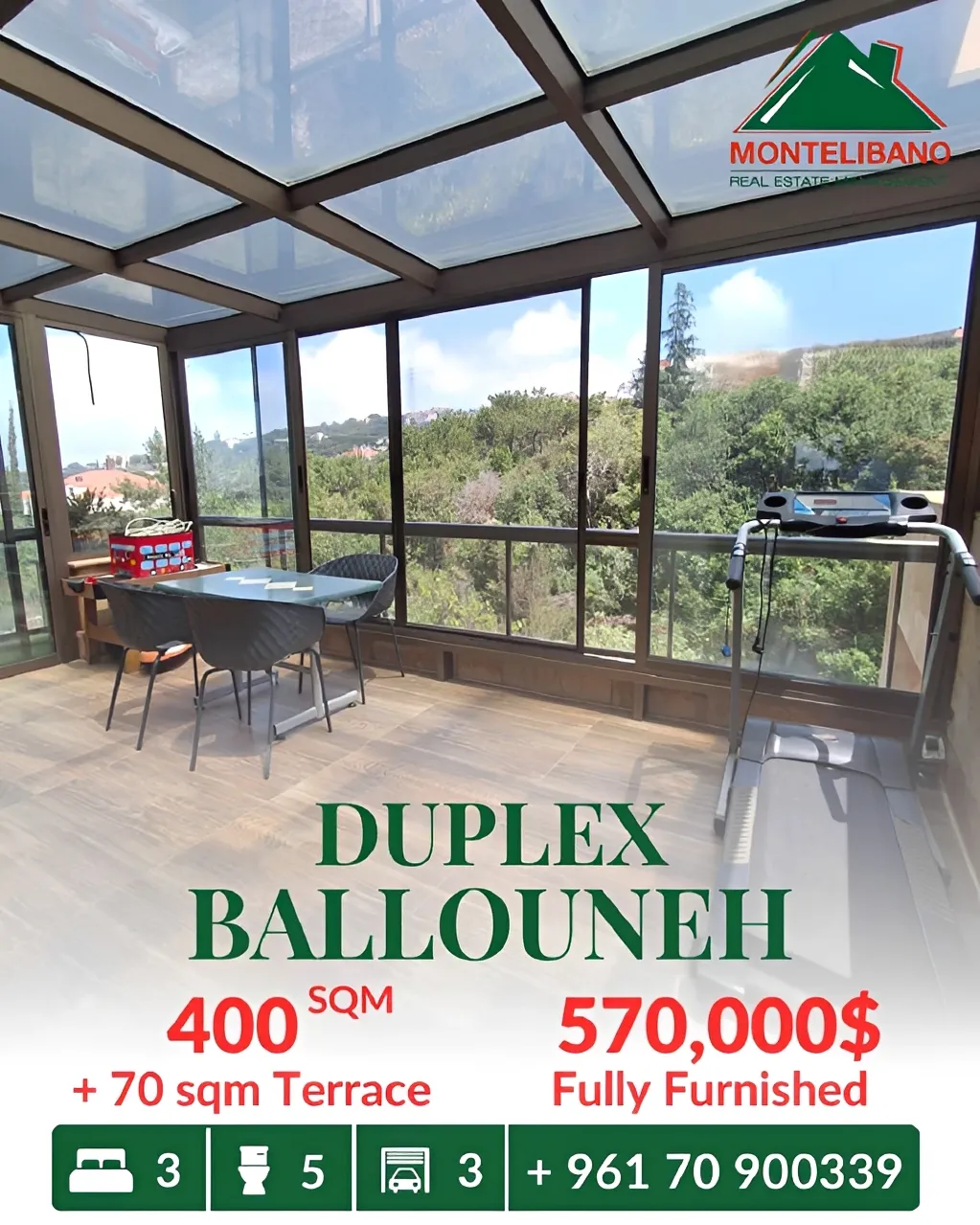 Duplex for sale in Ballouneh, Lebanon