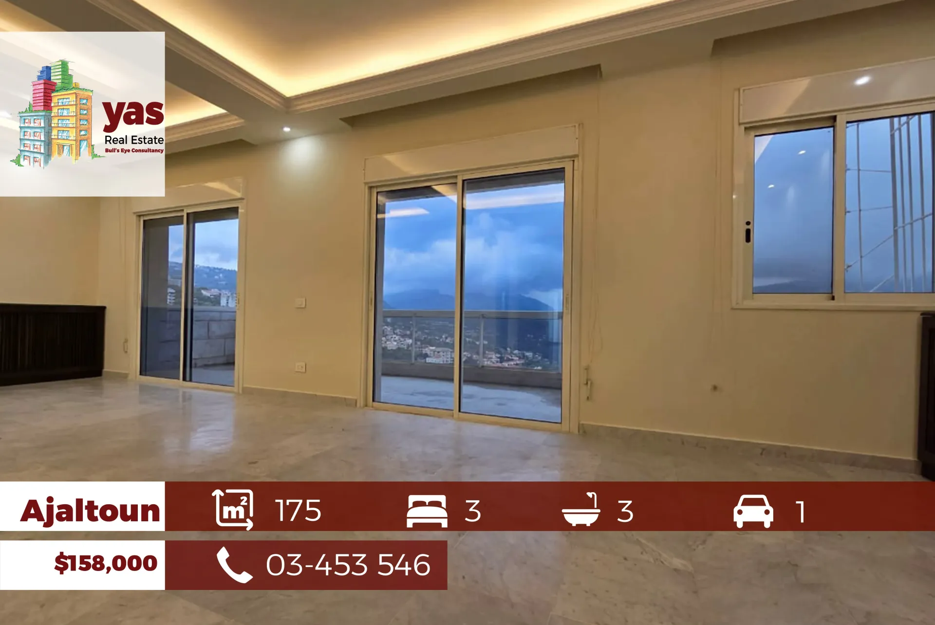 Apartment for Sale in Ajaltoun