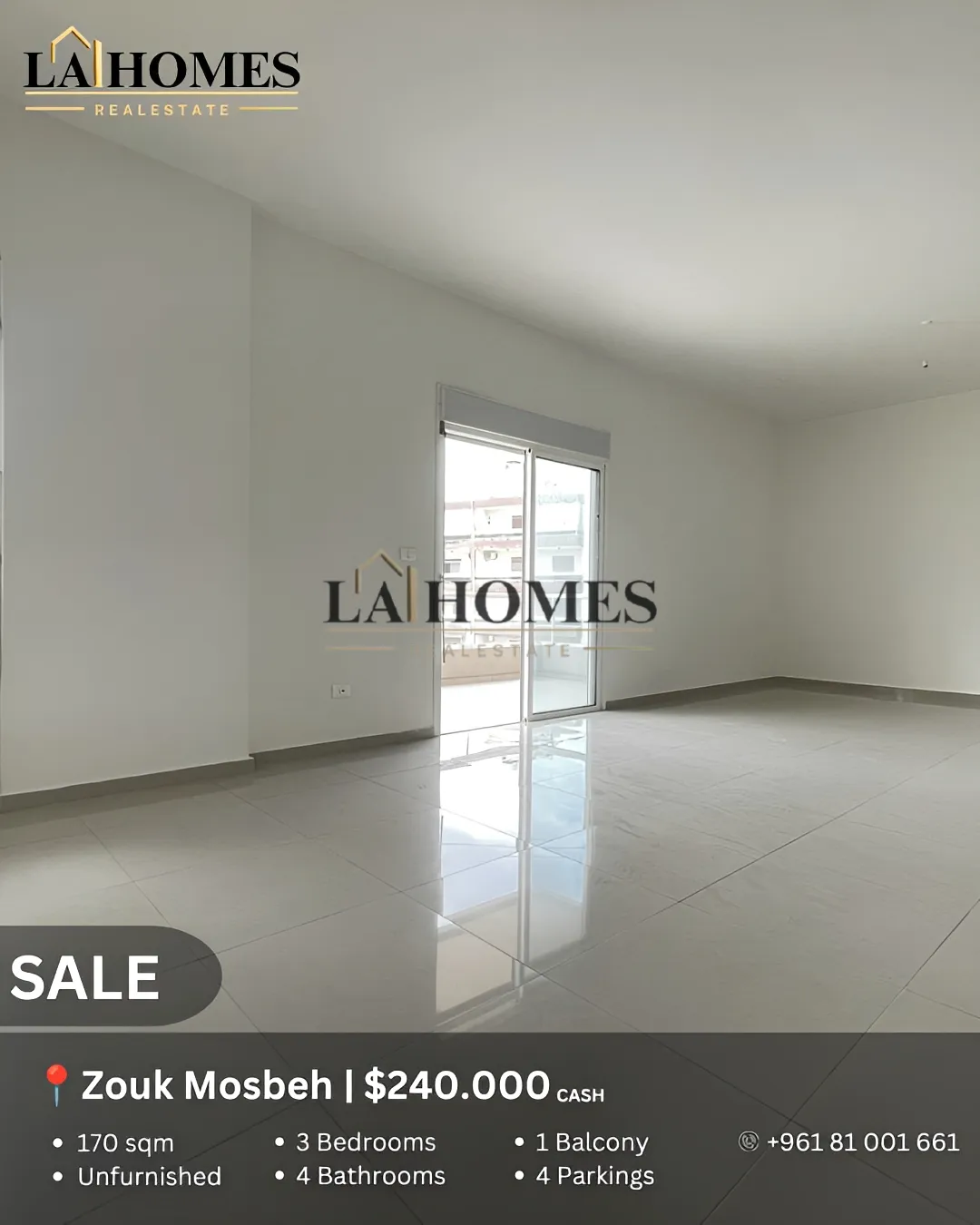 Apartment for sale in Zouk Mosbeh
