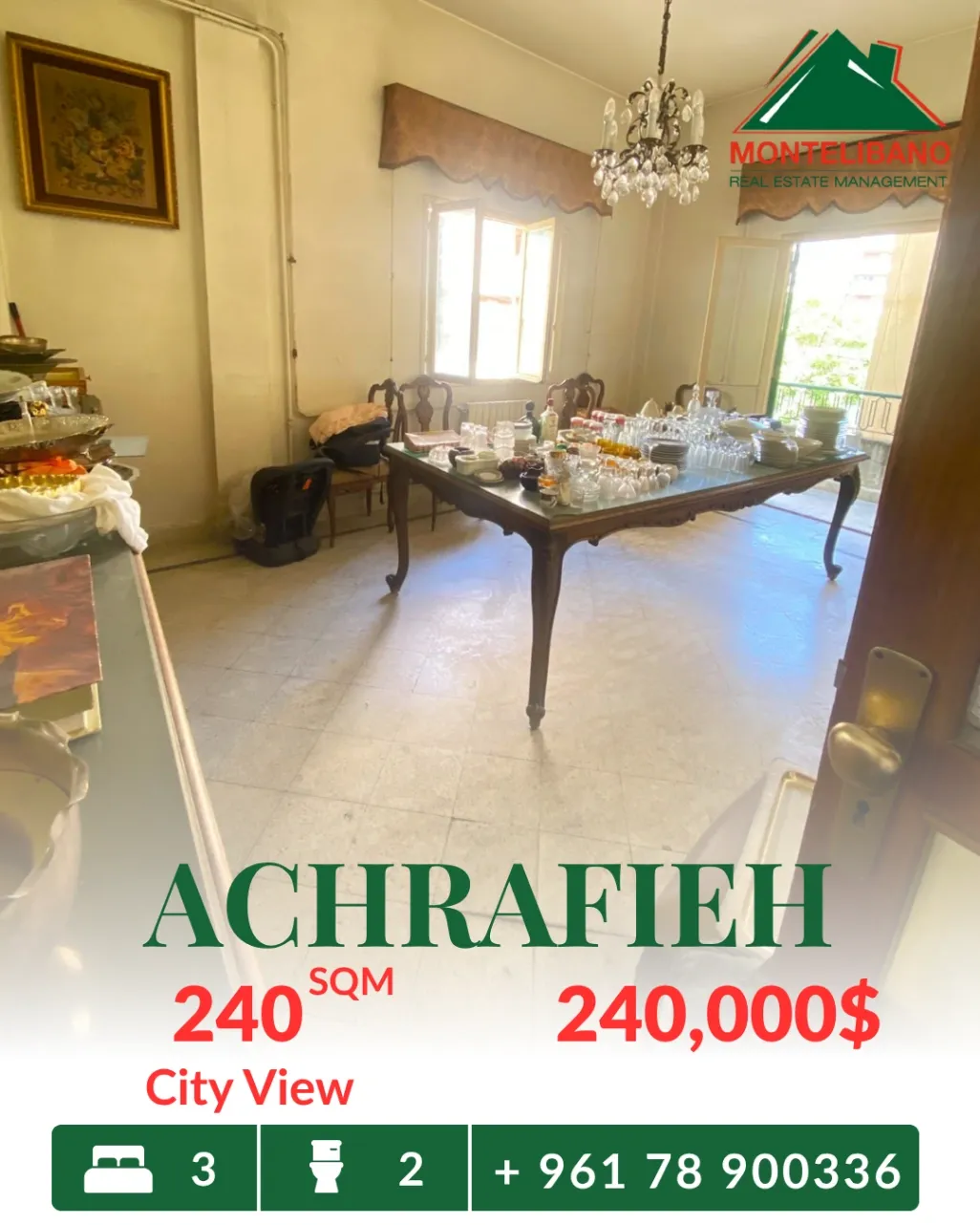 Apartment for sale in Achrafieh, Beirut, Lebanon