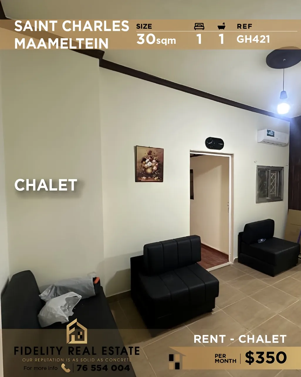 Chalet for rent in Maameltein, Lebanon - 1 bed, 1 bath