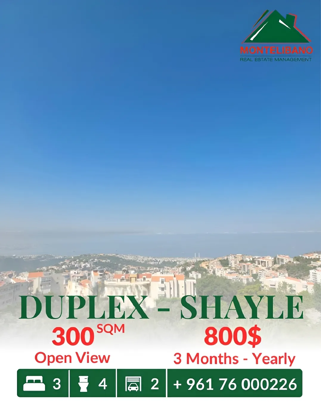 Duplex for rent in Sehayleh, Lebanon