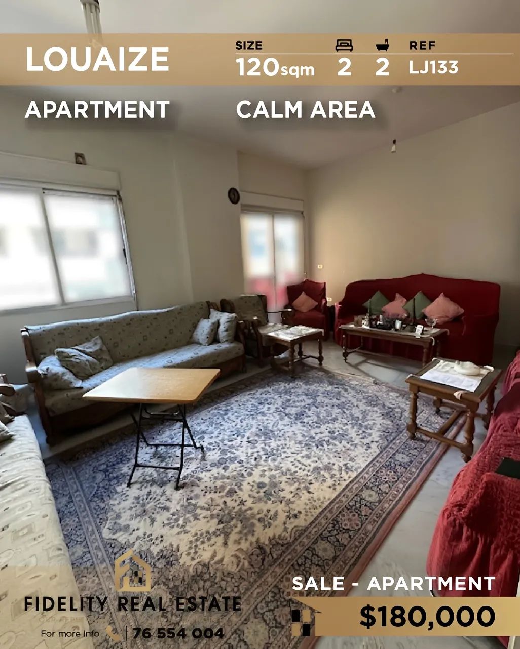 Apartment for sale in Louaizeh, Lebanon