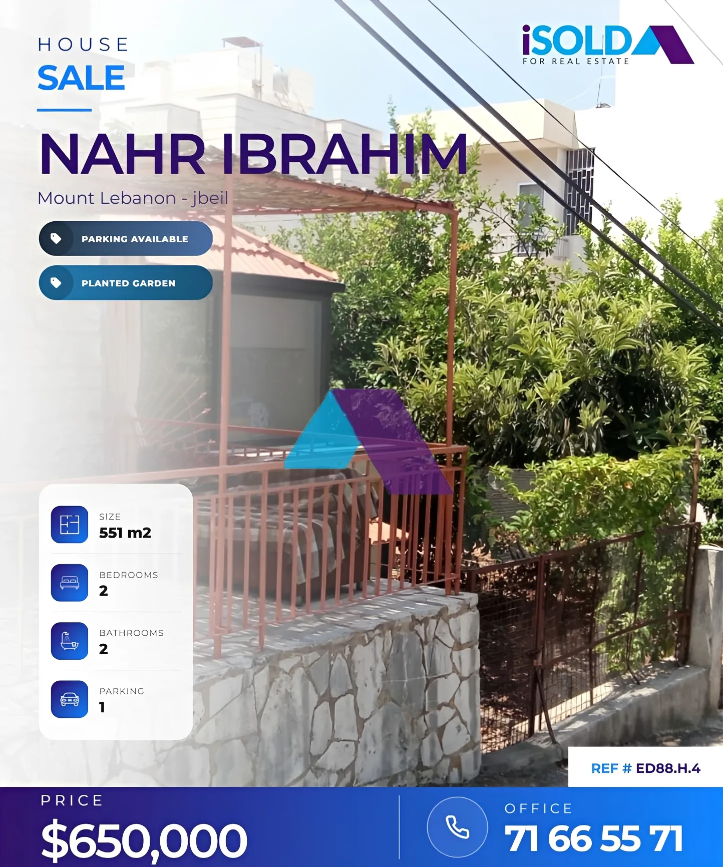 House for sale in Nahr Ibrahim, Lebanon - 2 bath