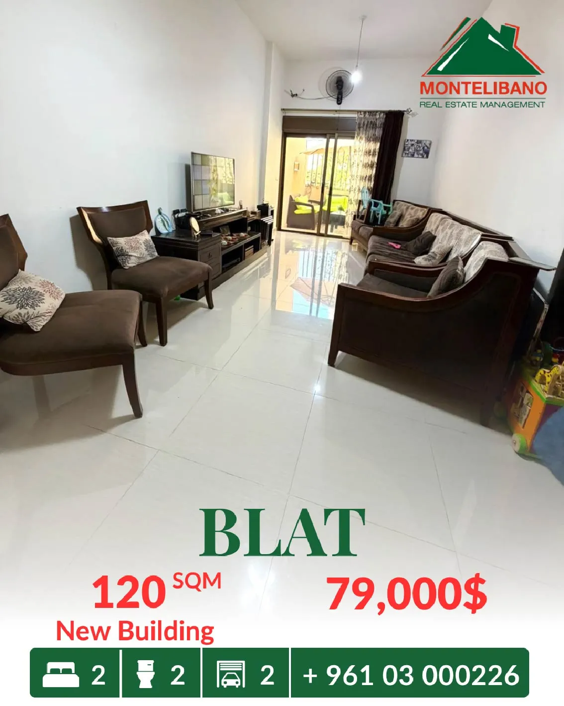 Apartment for sale in Blat, Lebanon