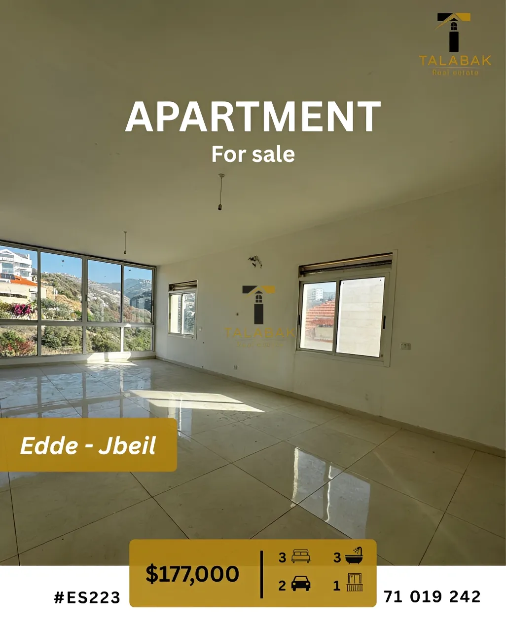 Apartment for sale in Edde, Lebanon