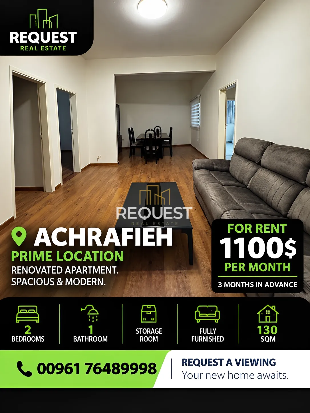 Apartment for rent in Achrafieh