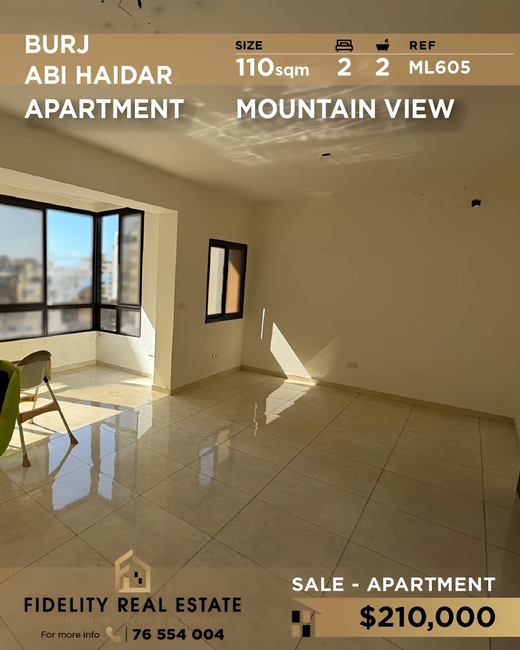 Apartment for sale in Bourj Abi Haydar, Beirut, Lebanon