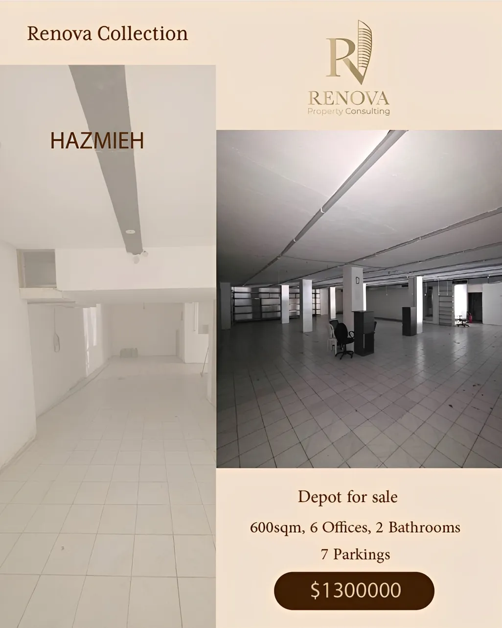 Warehouse for sale in Hazmieh, Lebanon