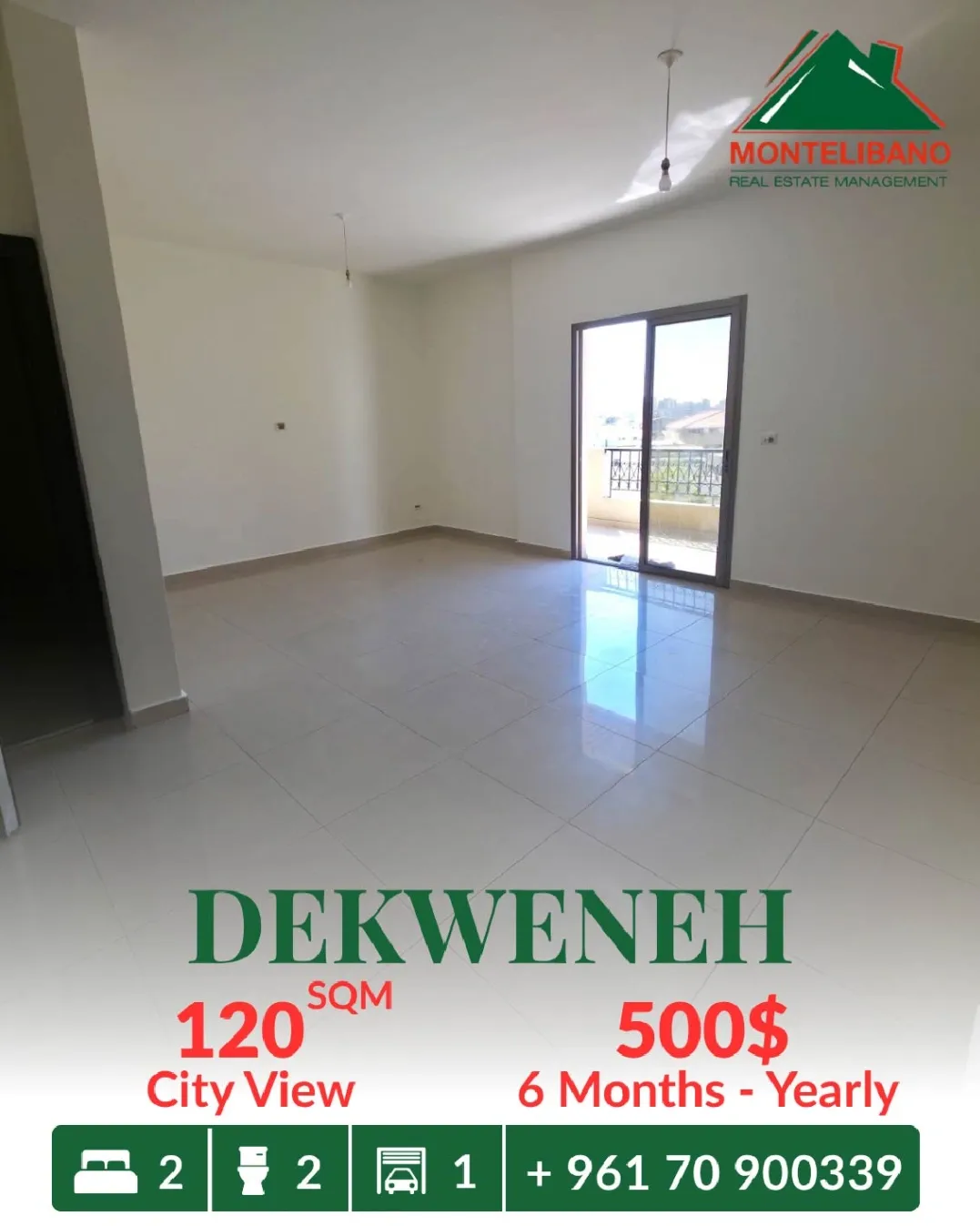 Apartment for rent in Dekwaneh, Lebanon