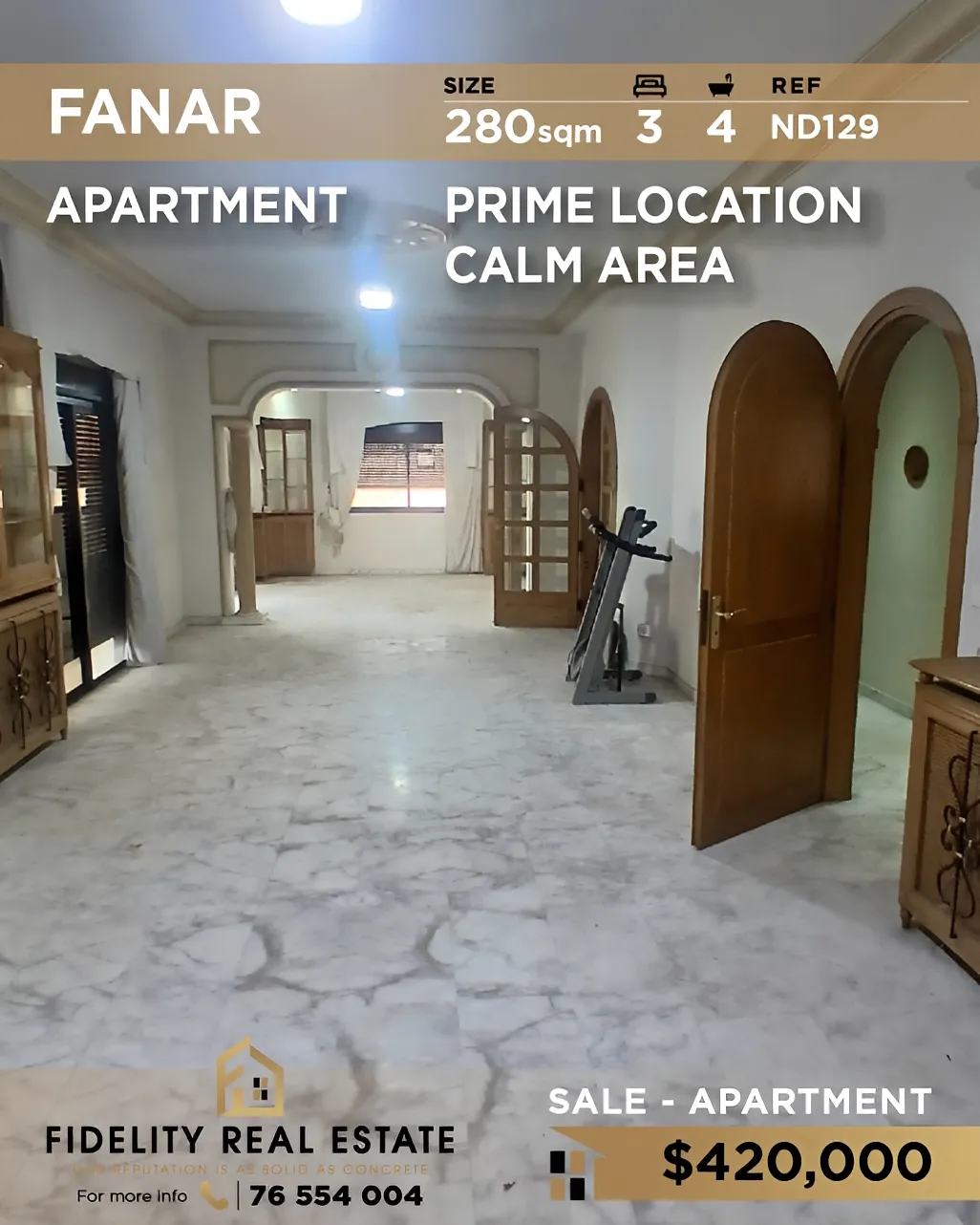 Apartment for sale in Fanar, Lebanon - 3 bed, 4 bath
