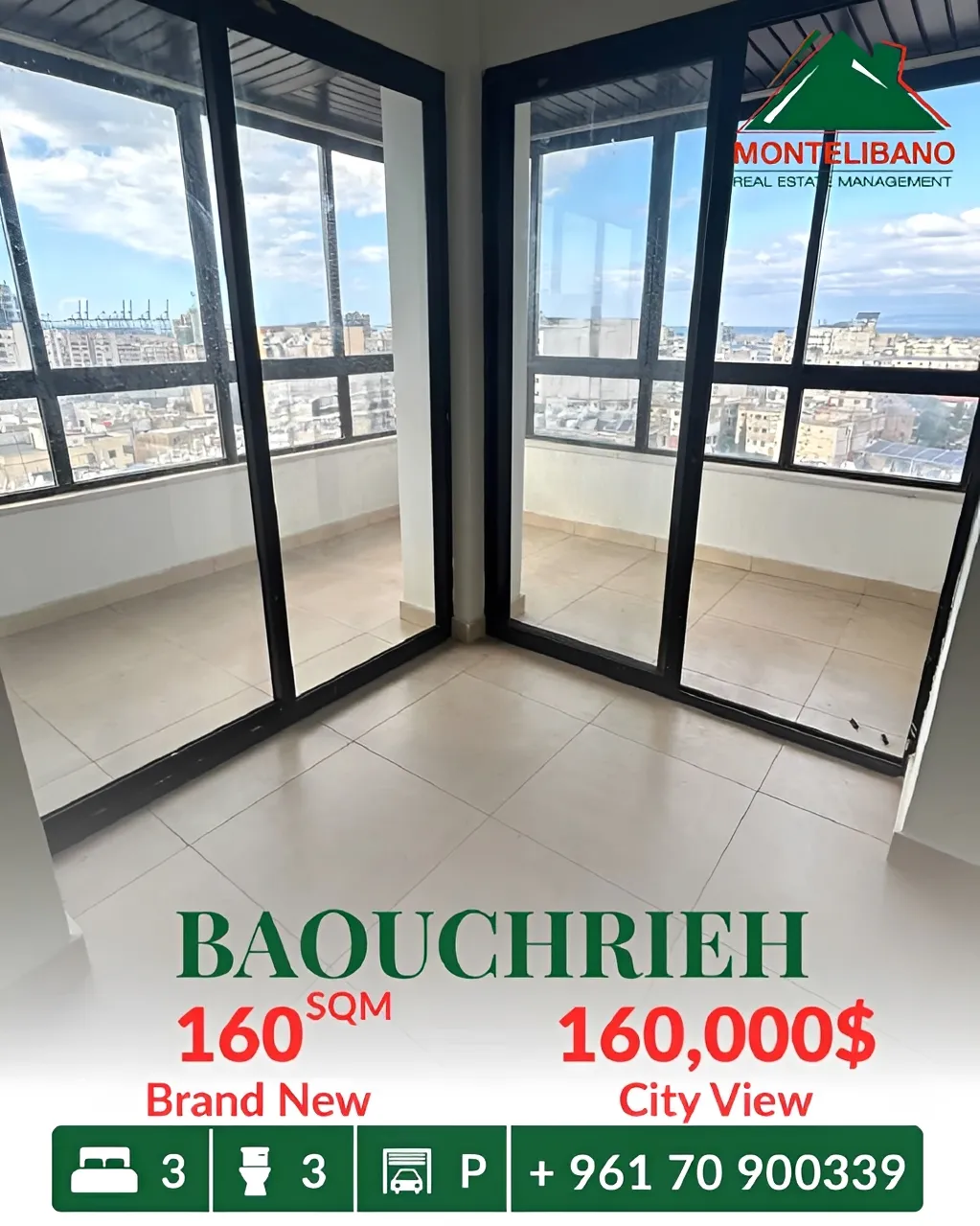 Apartment for sale in Baouchriyeh
