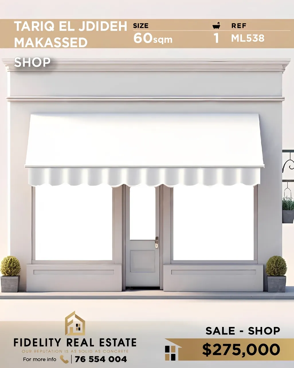 Shop for sale in Tariq El Jdideh, Beirut, Lebanon