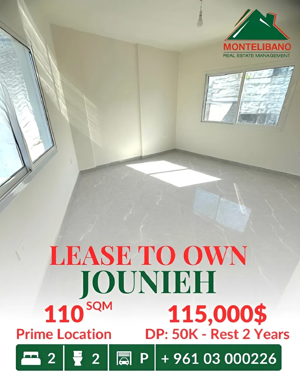 Apartment for sale in Jounieh, Lebanon - 2 bed, 2 bath