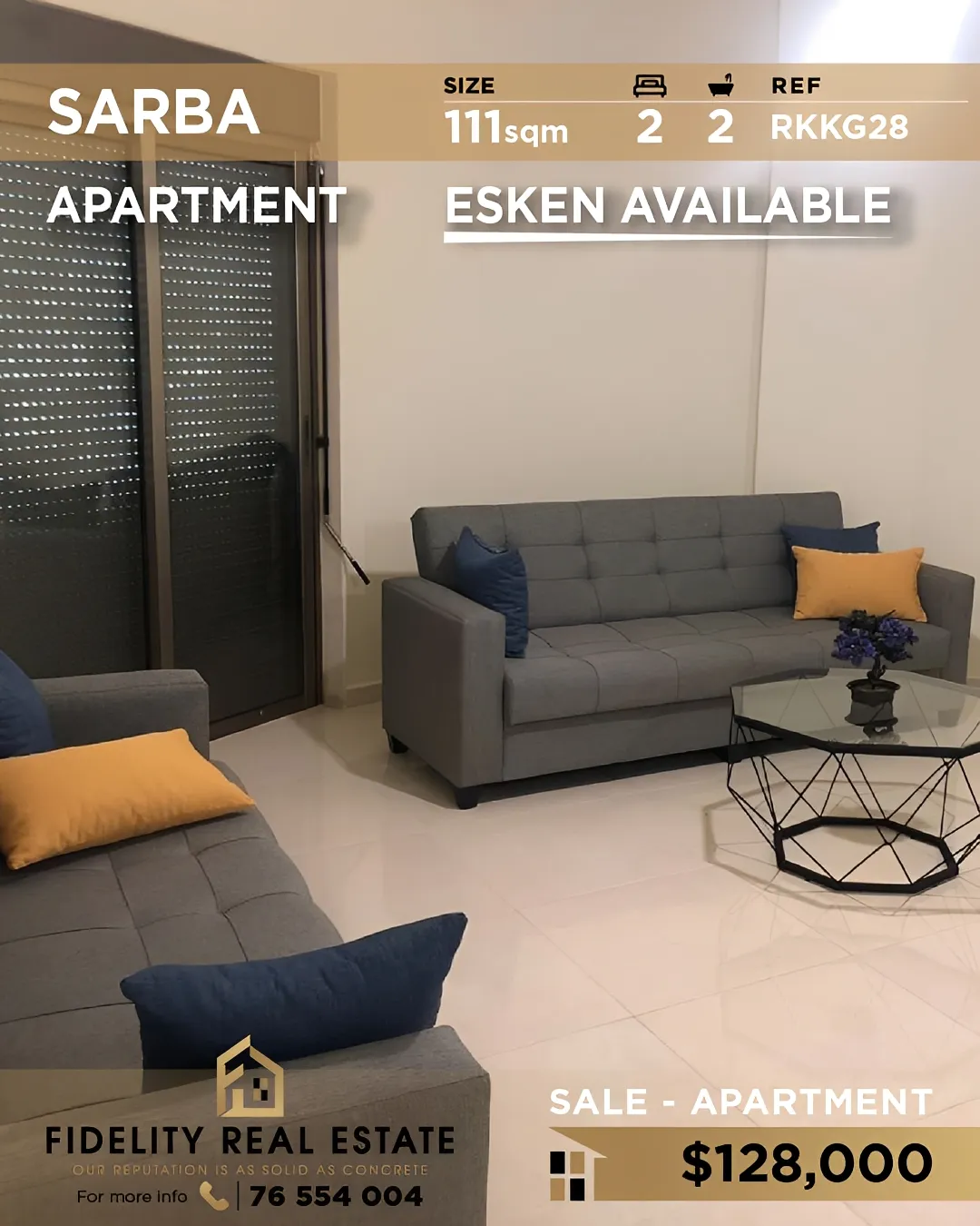 Apartment for sale in Sarba, Lebanon